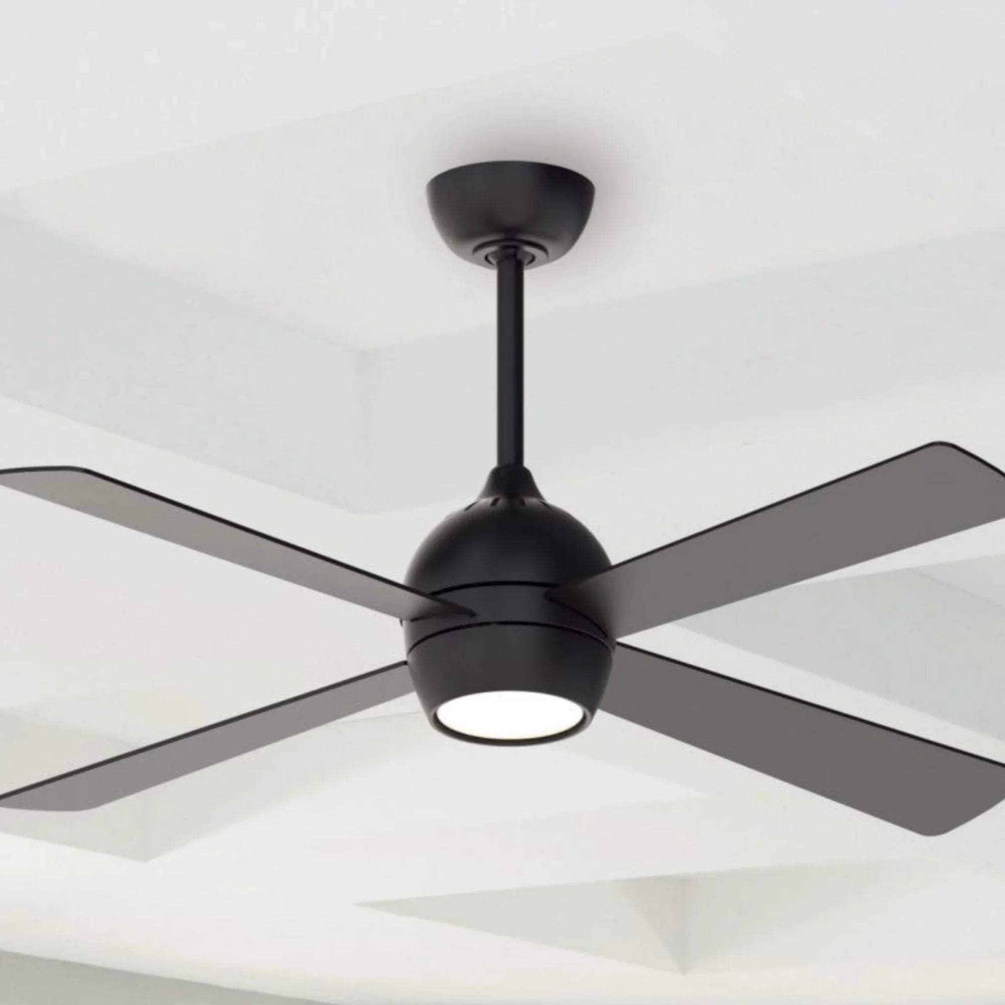 Kwad 52" Black Modern LED Ceiling Fan with Remote
