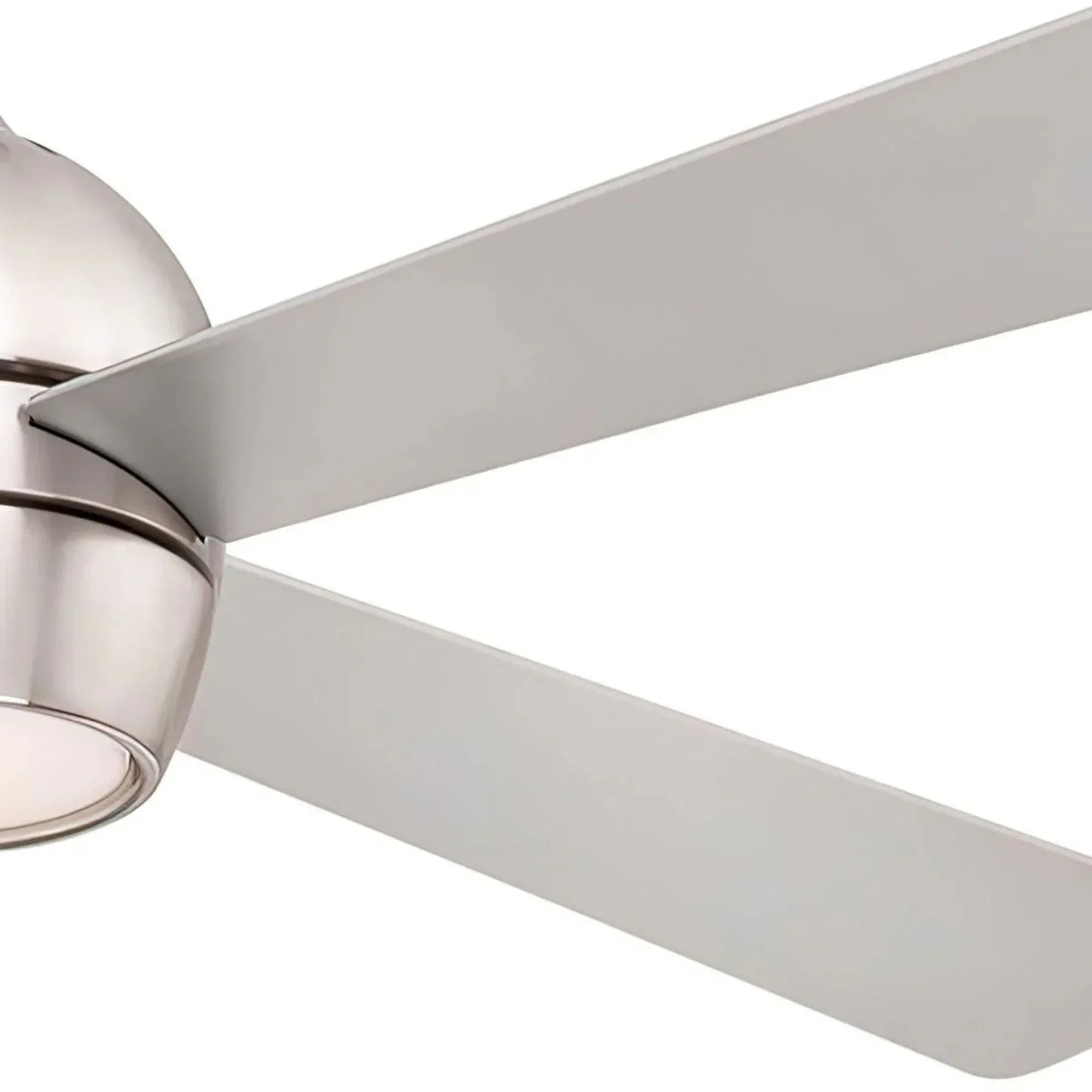 Kwad 52" Brushed Nickel Modern LED Ceiling Fan with Remote