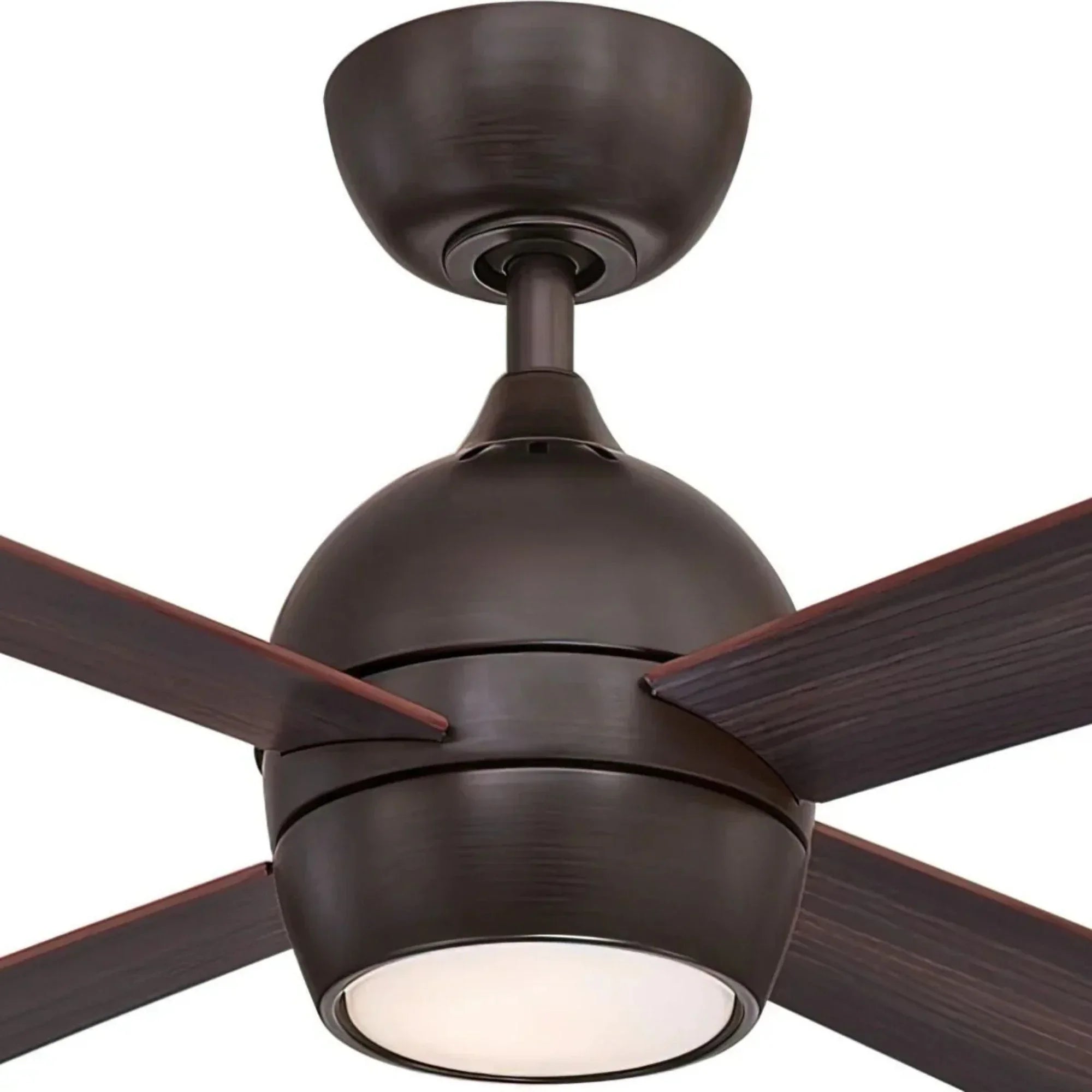 Kwad 52" Dark Bronze Modern LED Ceiling Fan with Remote