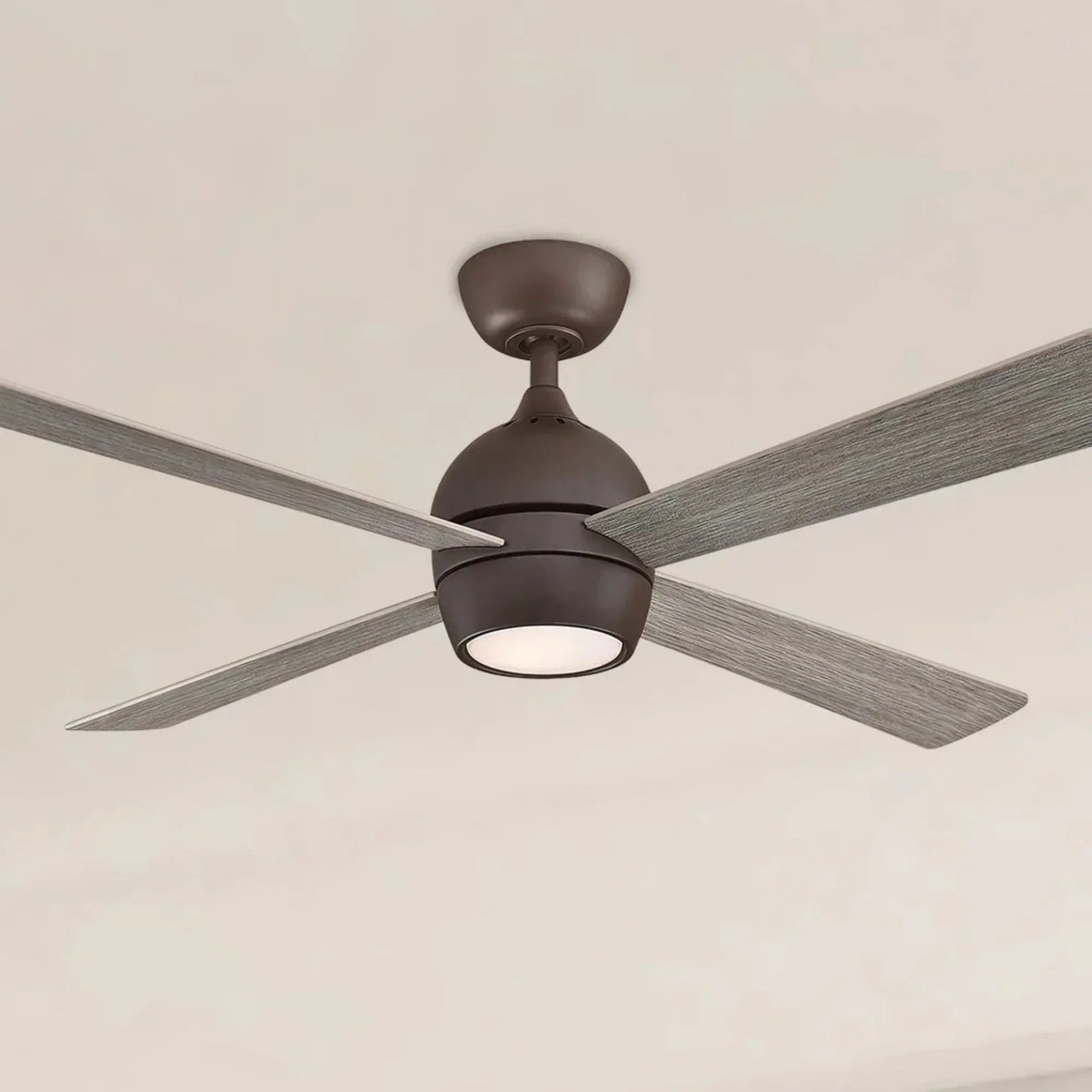 Kwad 52" Matte Greige Modern LED Ceiling Fan with Remote