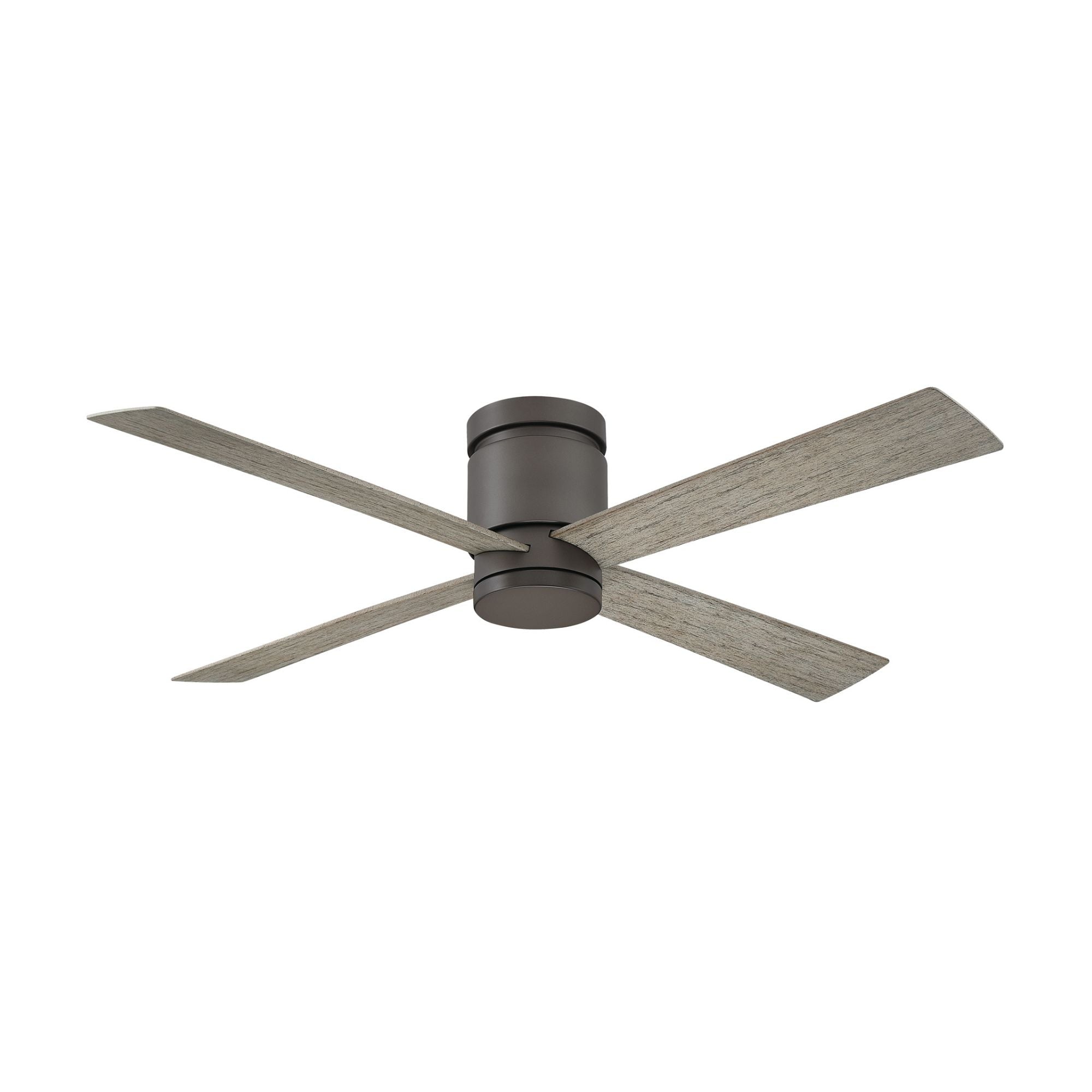 Kwartet 52" Matte Greige Damp Rated Hugger Ceiling Fan with CCT Light Kit and Remote