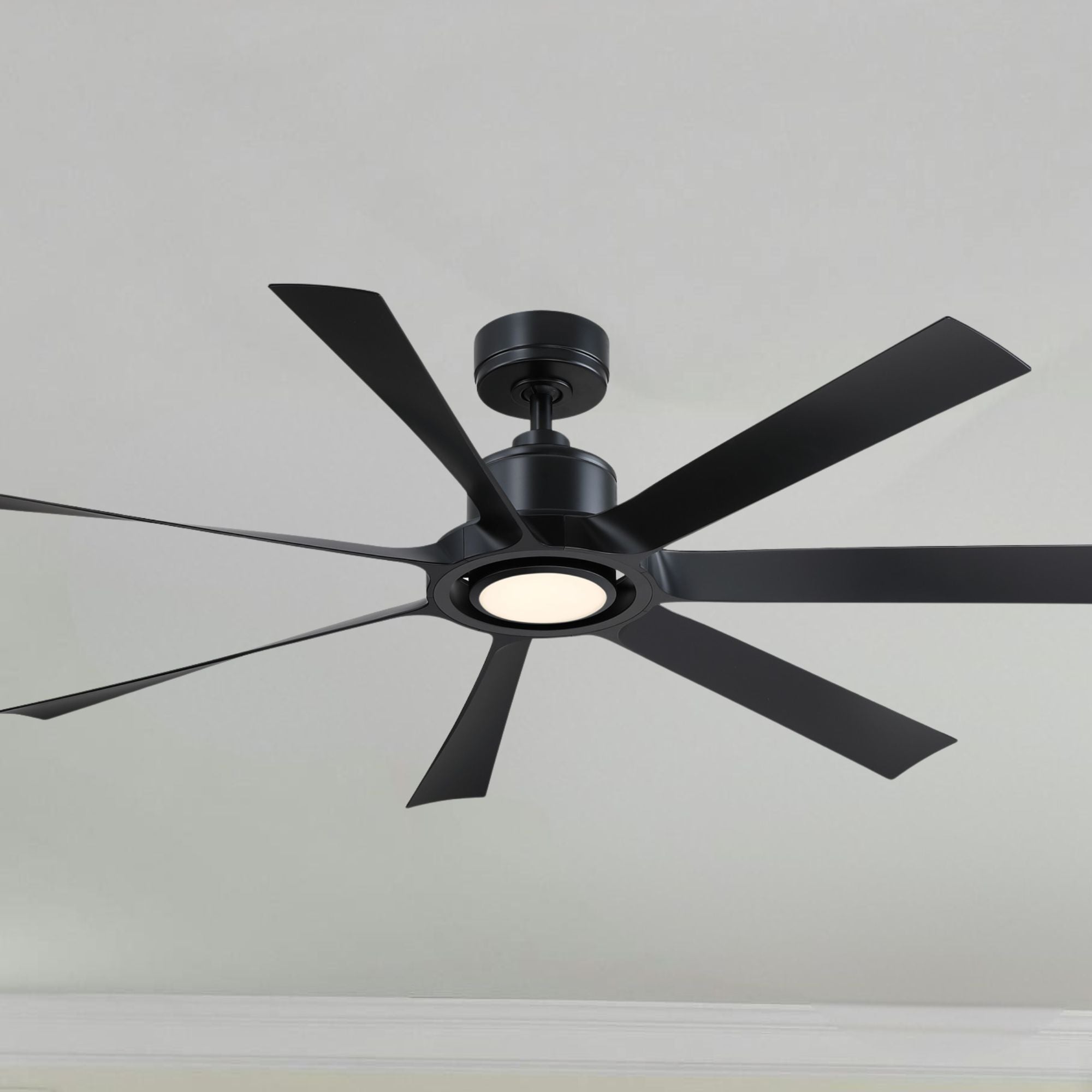 Lenzi 60" Black LED Windmill Ceiling Fan
