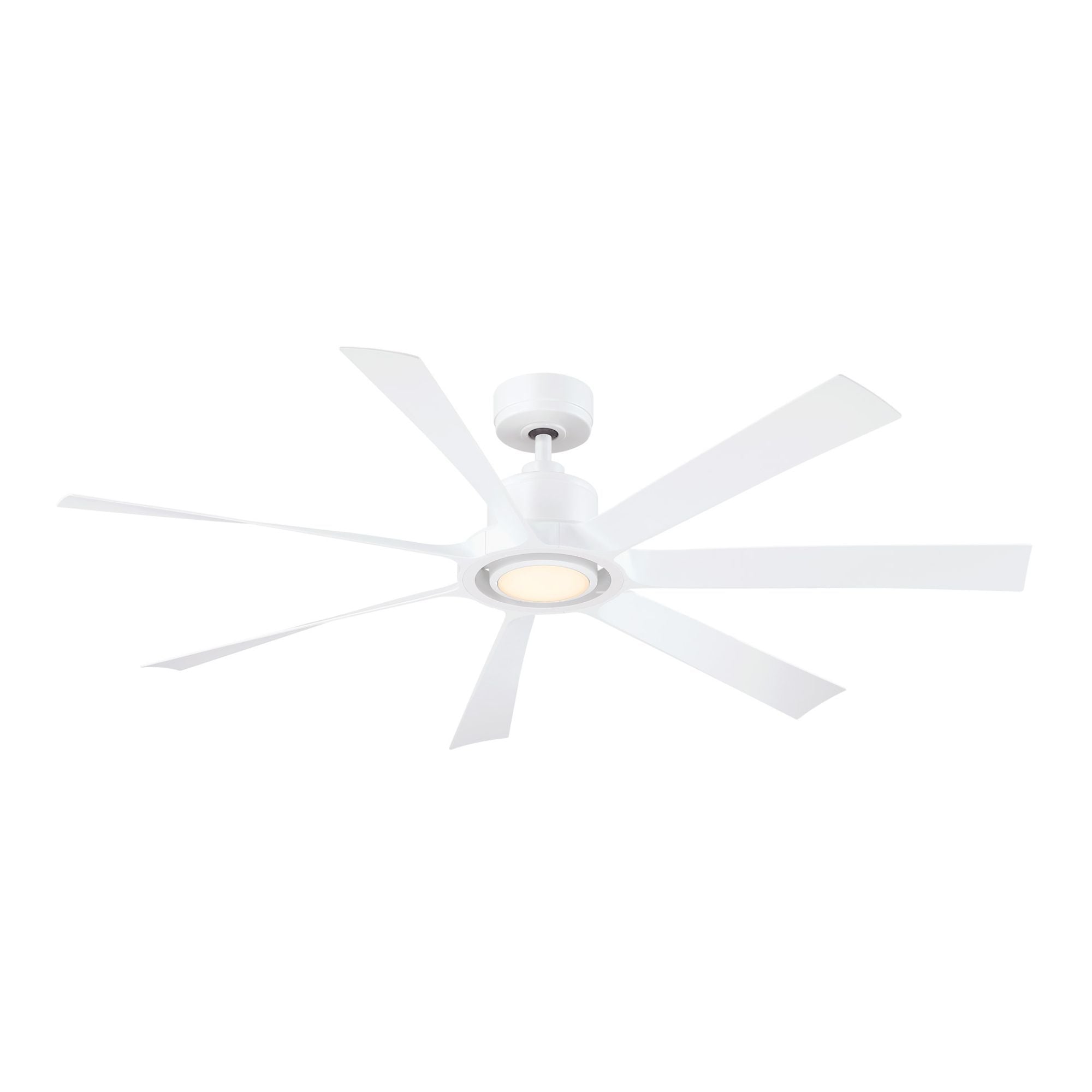 Lenzi 60" White LED Windmill Ceiling Fan