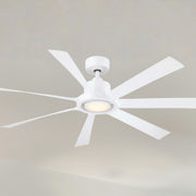 Lenzi 60" White LED Windmill Ceiling Fan