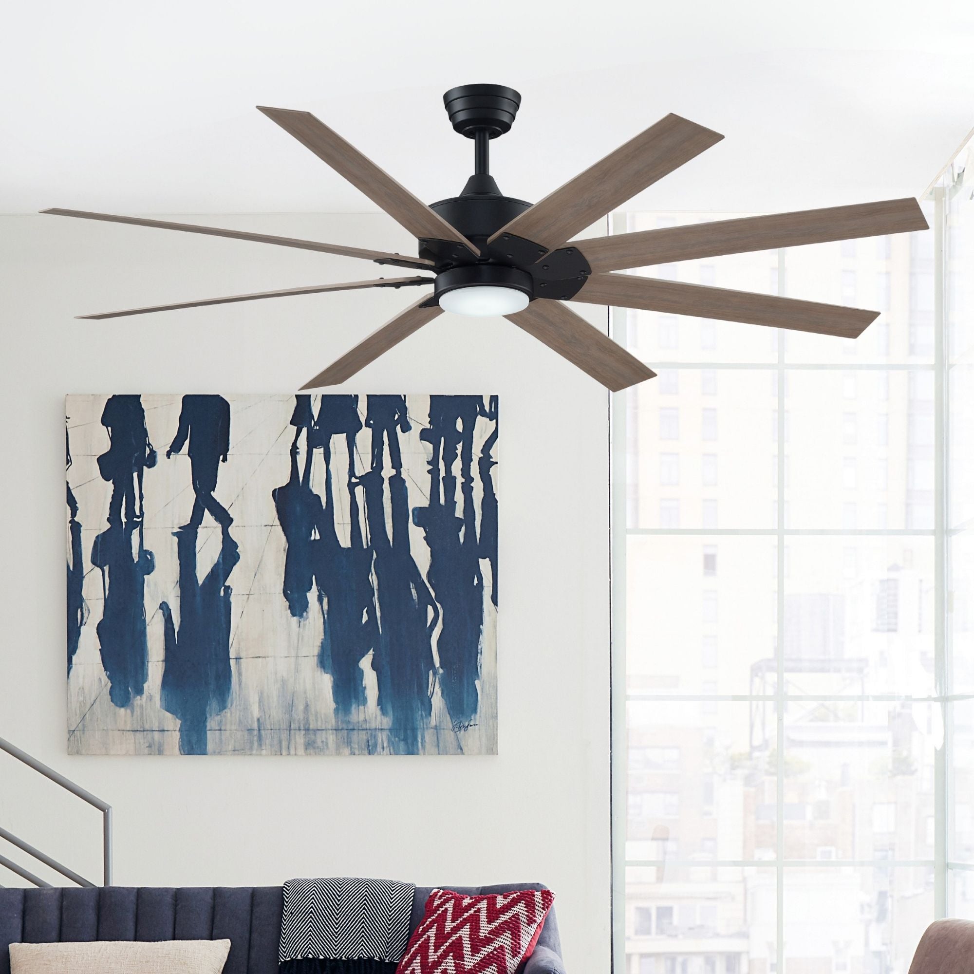 Levon Custom Black Ceiling Fan Motor, Blades Sold Separately
