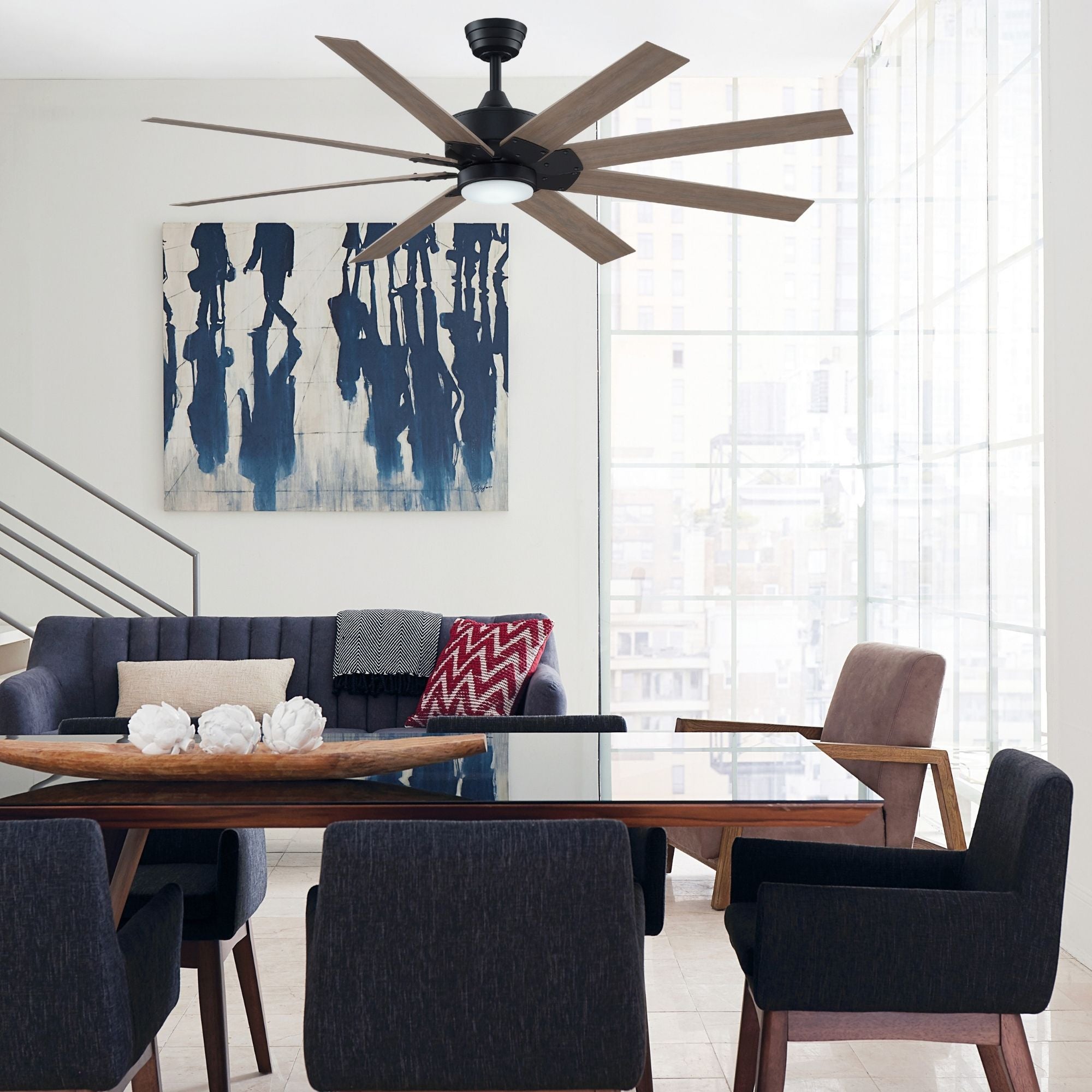 Levon Custom Black Ceiling Fan Motor, Blades Sold Separately