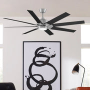 Levon Custom Brushed Nickel Ceiling Fan Motor, Blades Sold Separately - Bees Lighting