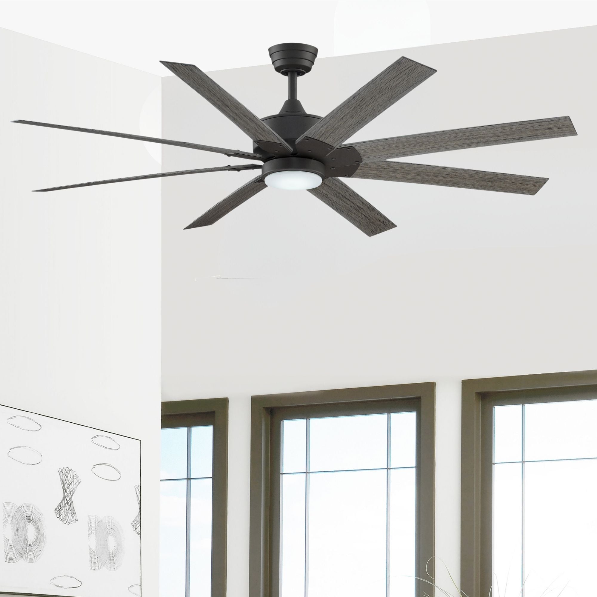 Levon Custom Matte Greige Ceiling Fan Motor, Blades Sold Separately