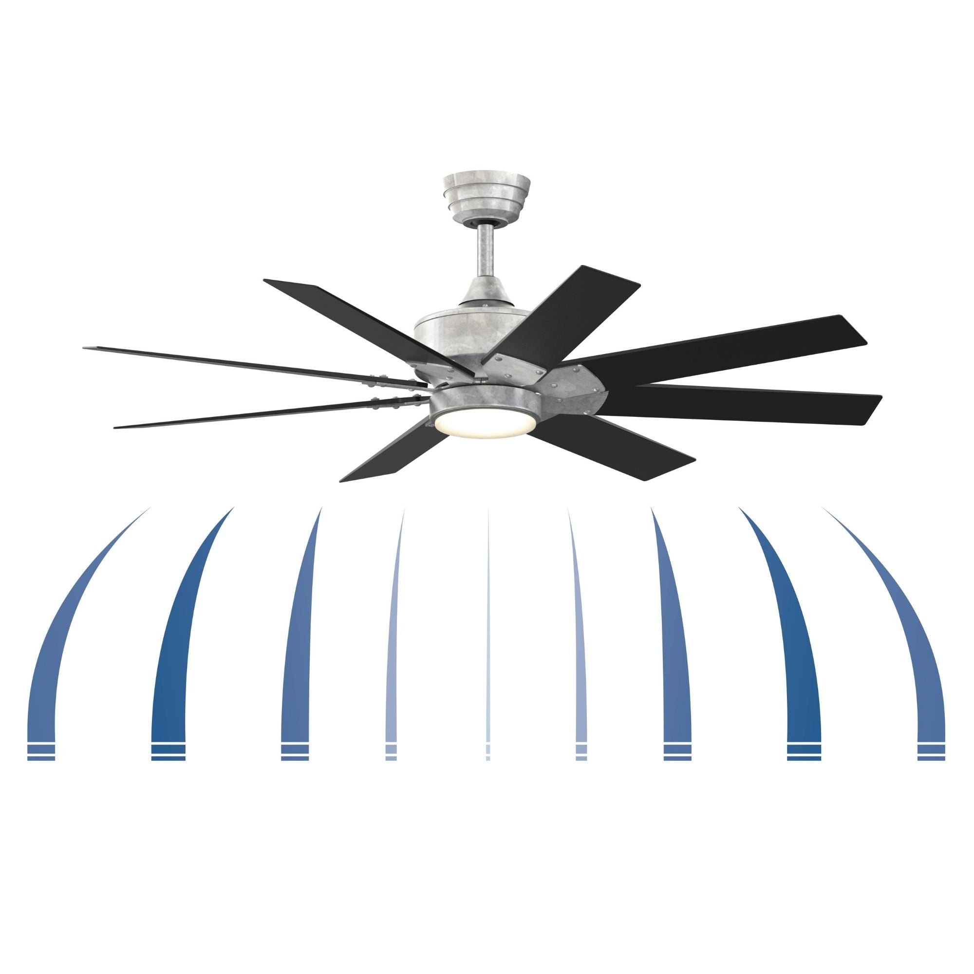 Levon Custom Galvanized Ceiling Fan Motor, Blades Sold Separately