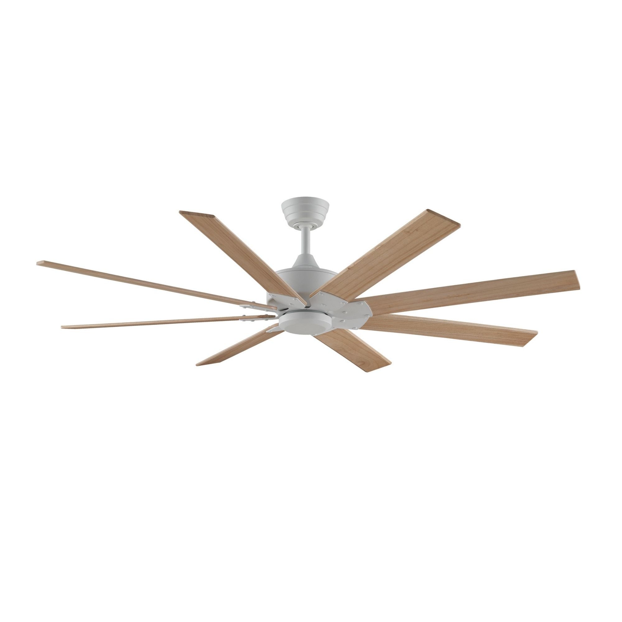 Levon Custom Matte White Ceiling Fan Motor, Blades Sold Separately