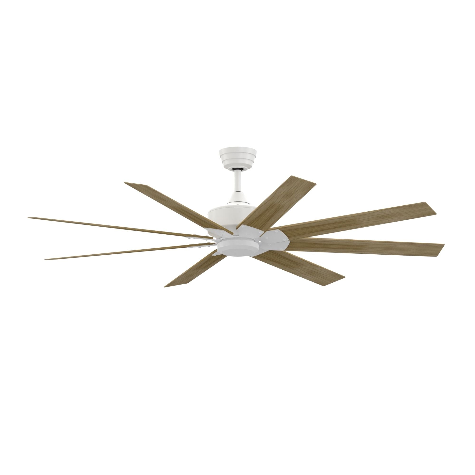 Levon Custom Matte White Ceiling Fan Motor, Blades Sold Separately