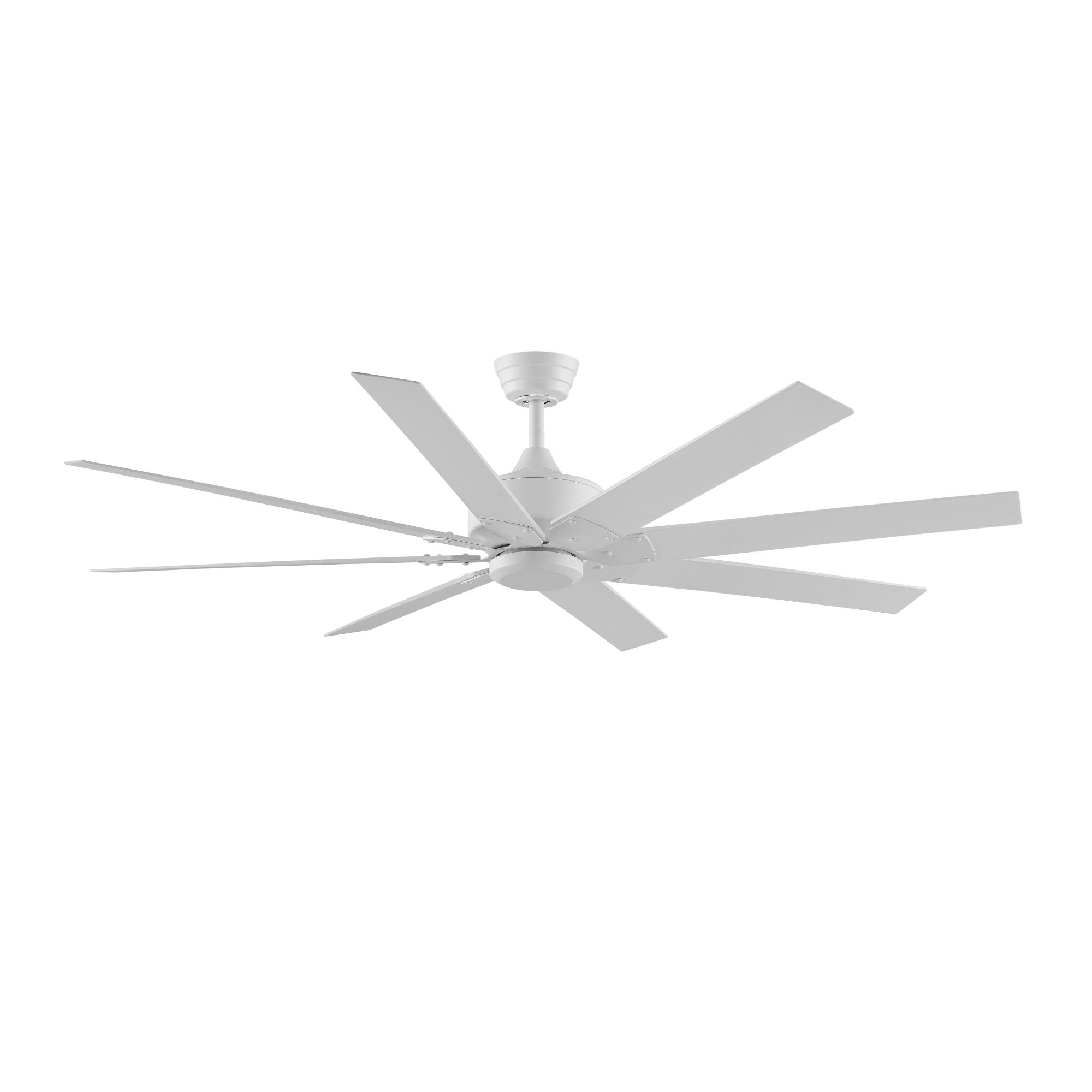 Levon Custom Matte White Ceiling Fan Motor, Blades Sold Separately