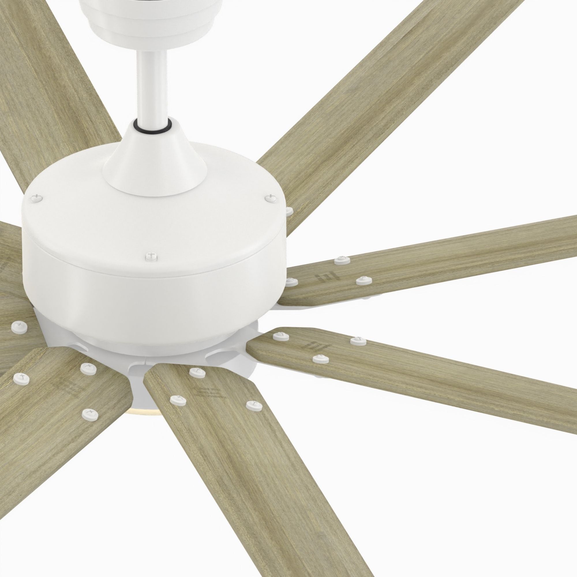 Levon Custom Matte White Ceiling Fan Motor, Blades Sold Separately