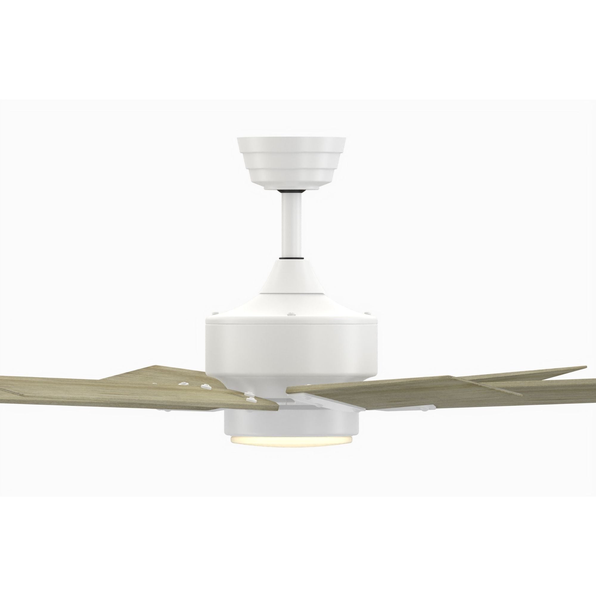 Levon Custom Matte White Ceiling Fan Motor, Blades Sold Separately