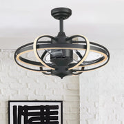 Fanimation - Obvi 26" Black LED Fandelier Ceiling Fan with Remote | Bees Lighting