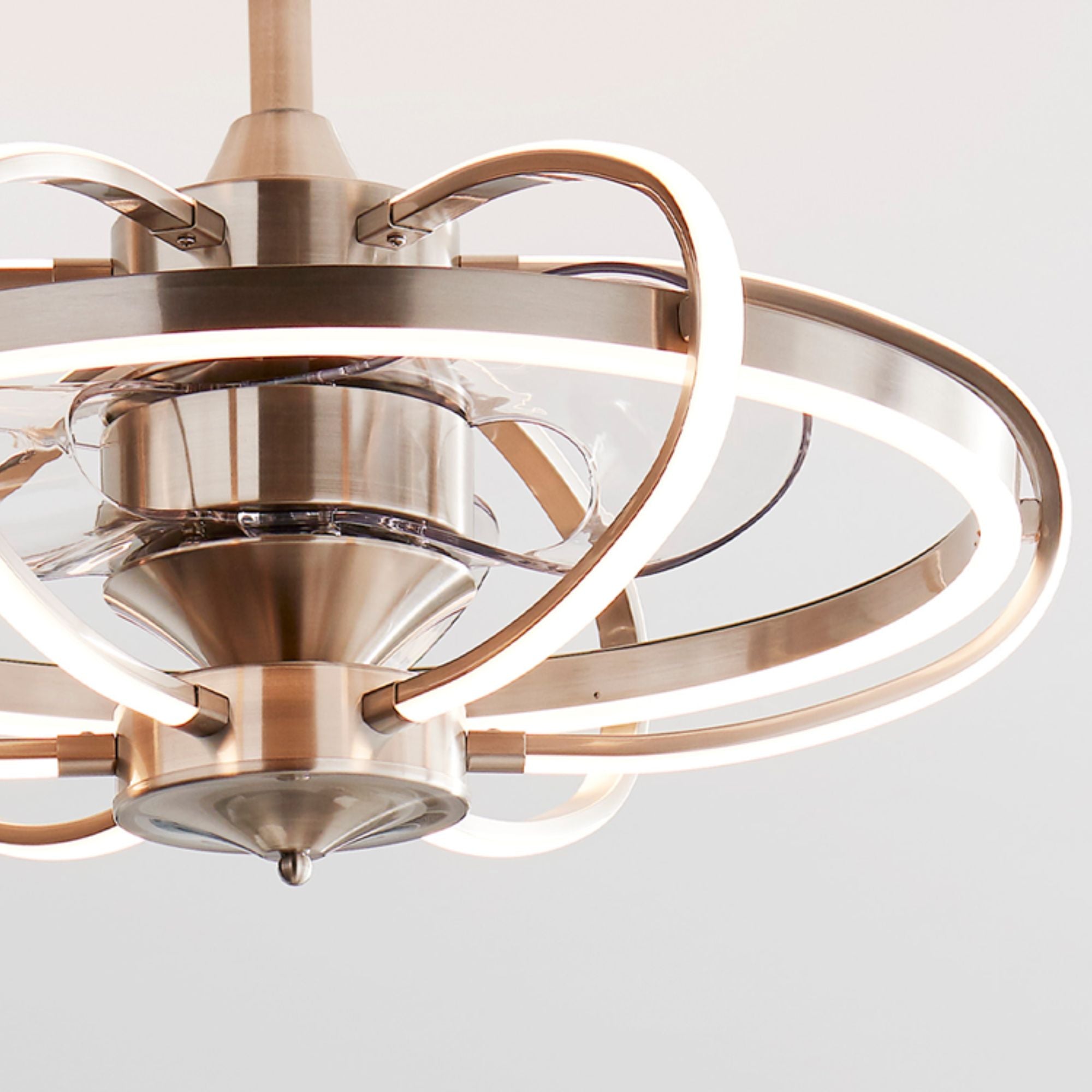 Fanimation - Obvi 26" Brushed Nickel LED Fandelier Ceiling Fan with Remote | Bees Lighting