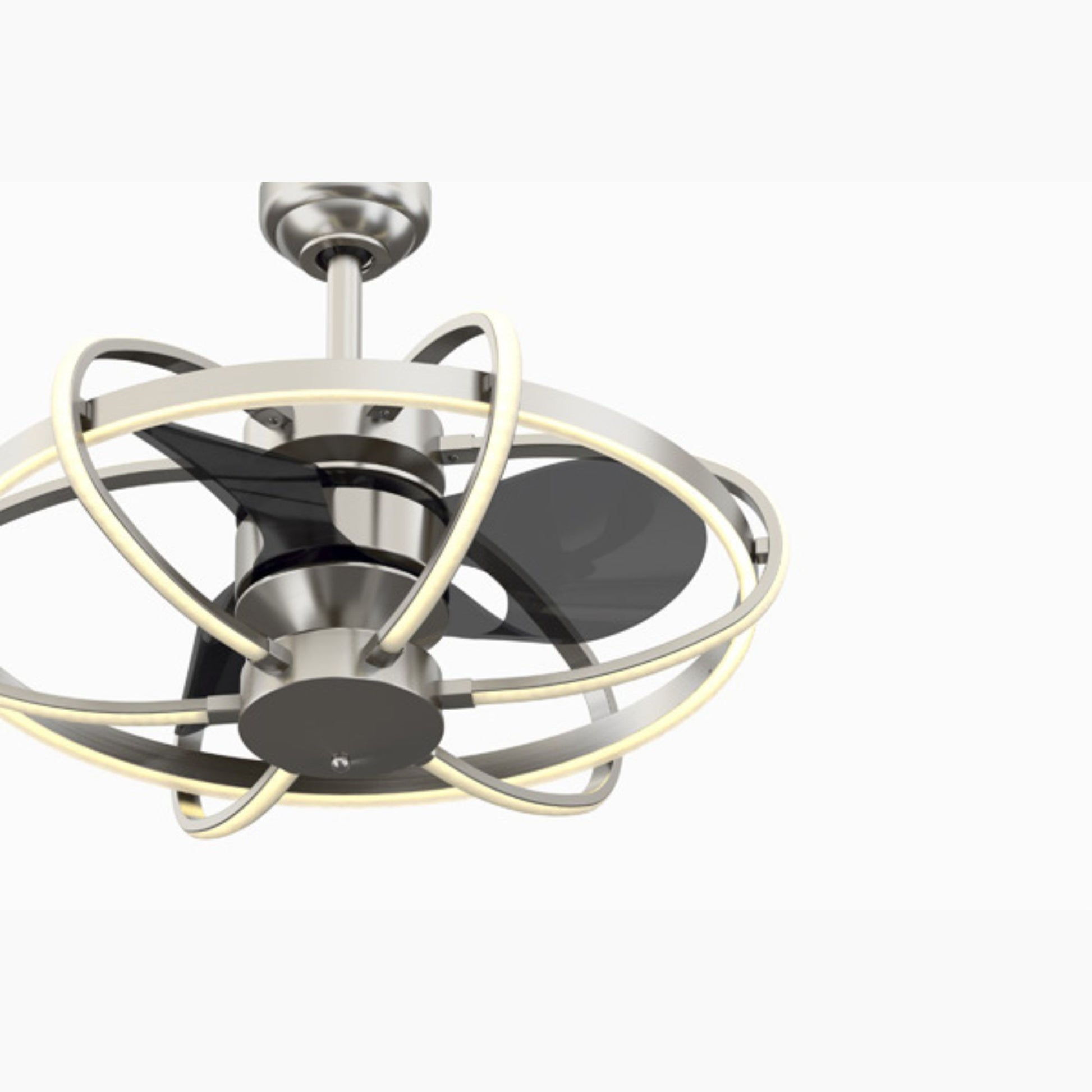 Fanimation - Obvi 26" Brushed Nickel LED Fandelier Ceiling Fan with Remote | Bees Lighting