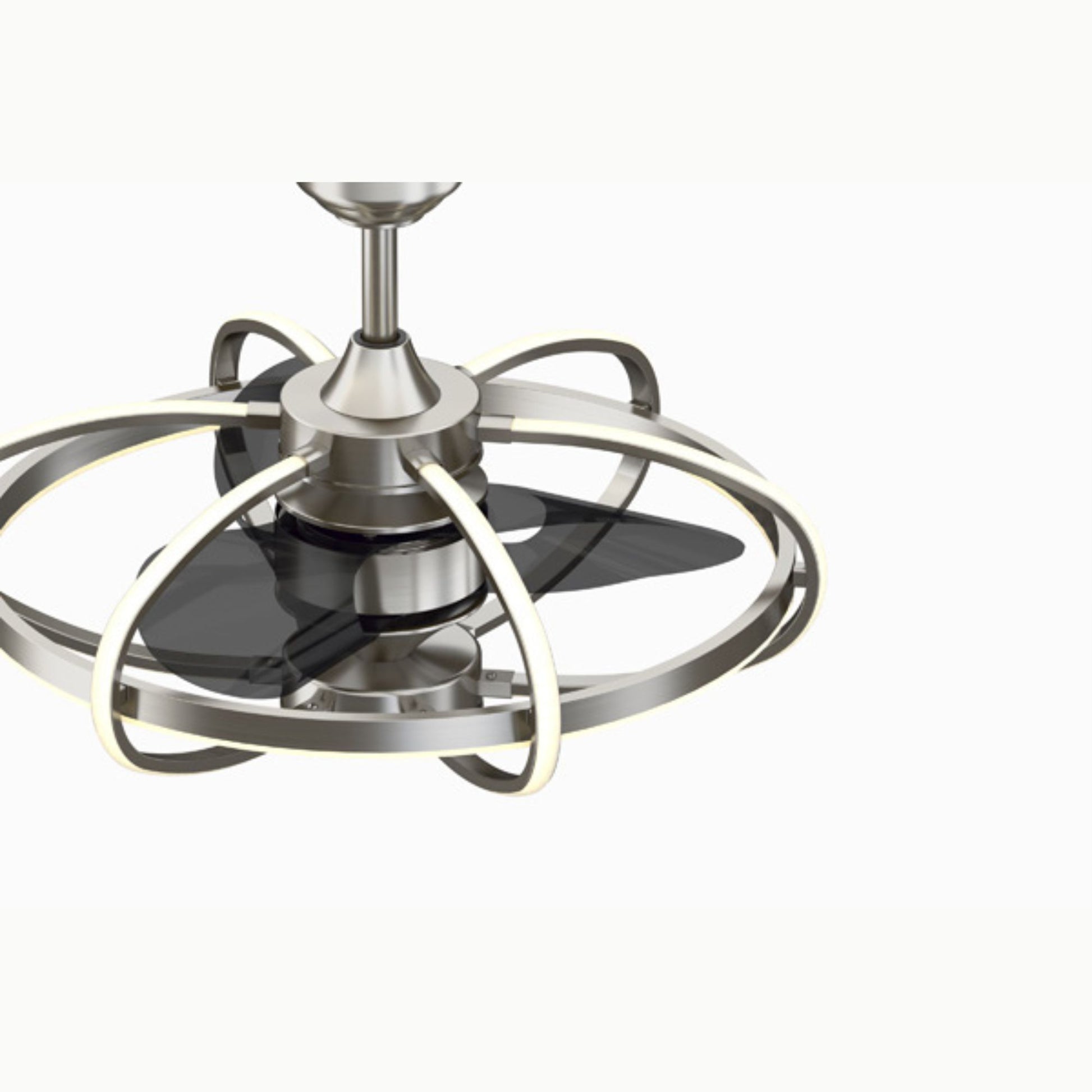 Fanimation - Obvi 26" Brushed Nickel LED Fandelier Ceiling Fan with Remote | Bees Lighting