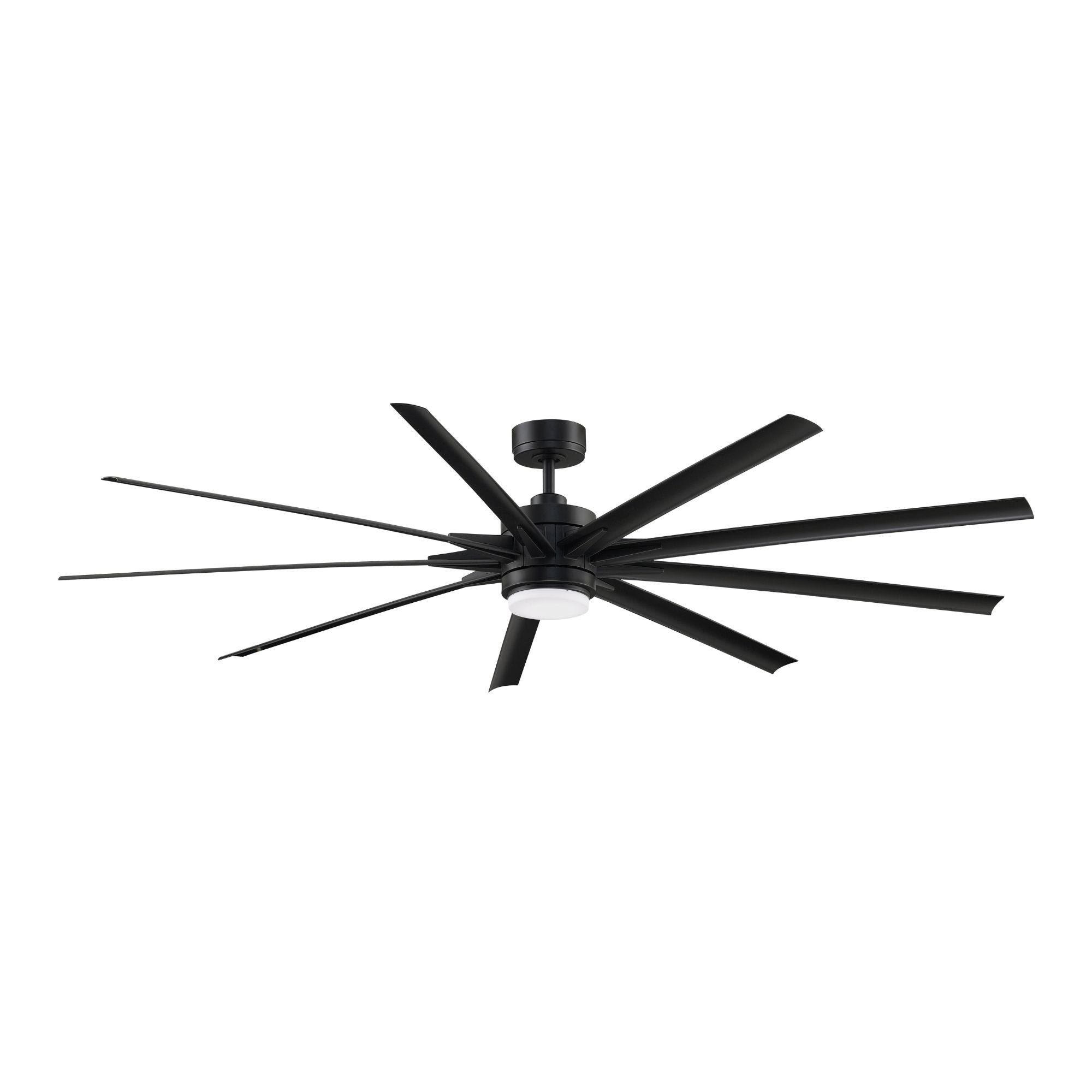 Odyn 84" Black Wet Rated Large LED Ceiling Fan with Remote
