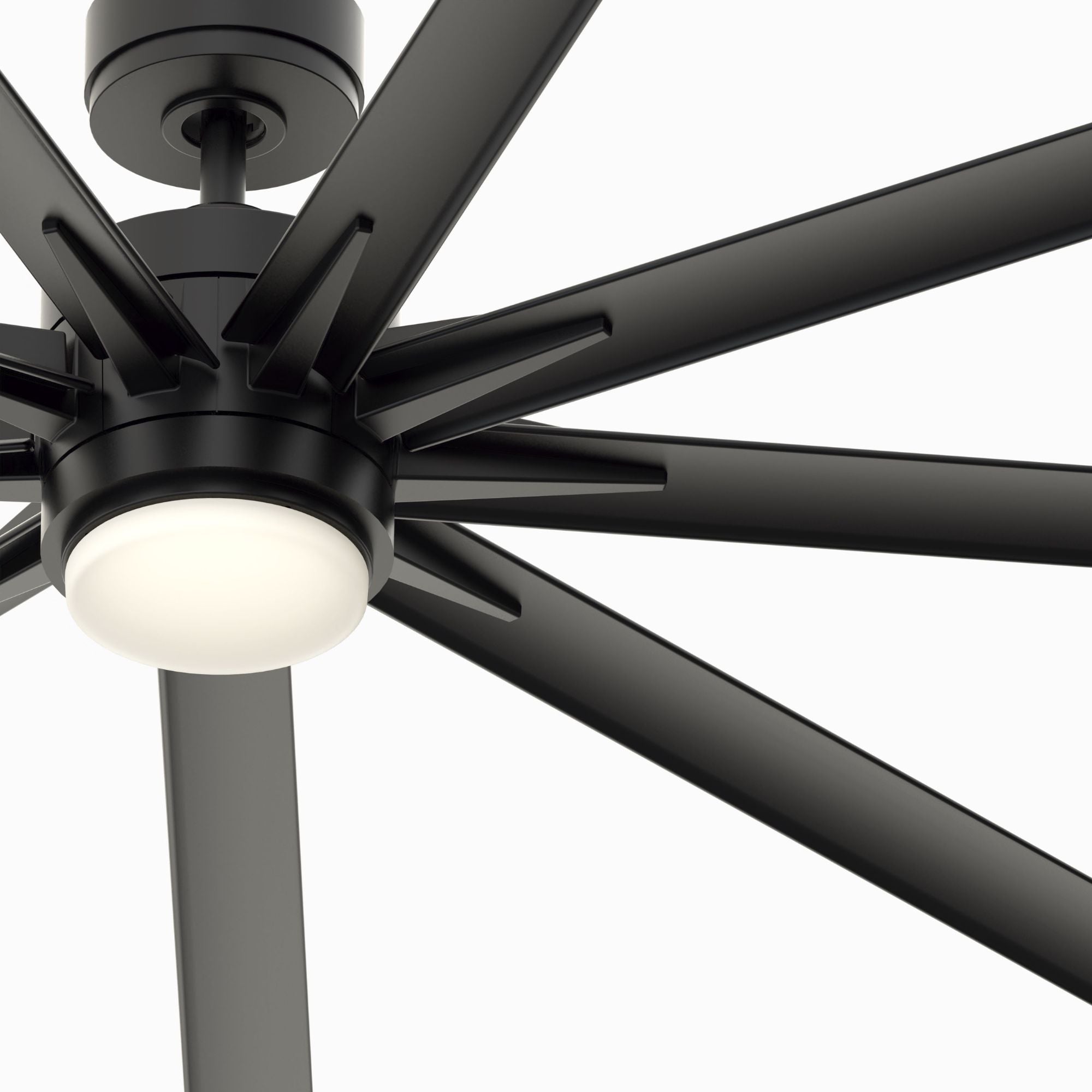 Odyn 84" Black Wet Rated Large LED Ceiling Fan with Remote