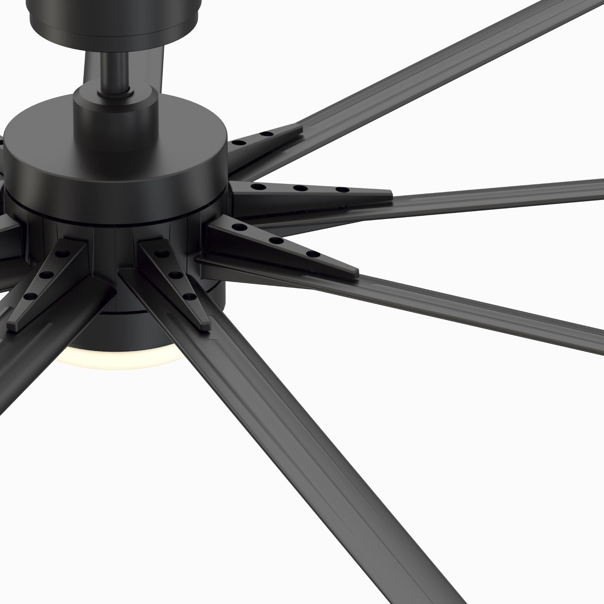 Odyn 84" Black Wet Rated Large LED Ceiling Fan with Remote