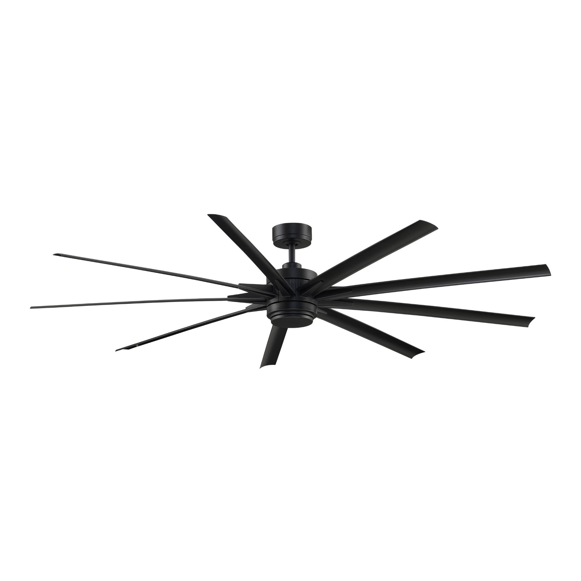 Odyn 84" Black Wet Rated Large LED Ceiling Fan with Remote