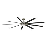Odyn 84" Brushed Nickel Wet Rated Large LED Ceiling Fan with Remote