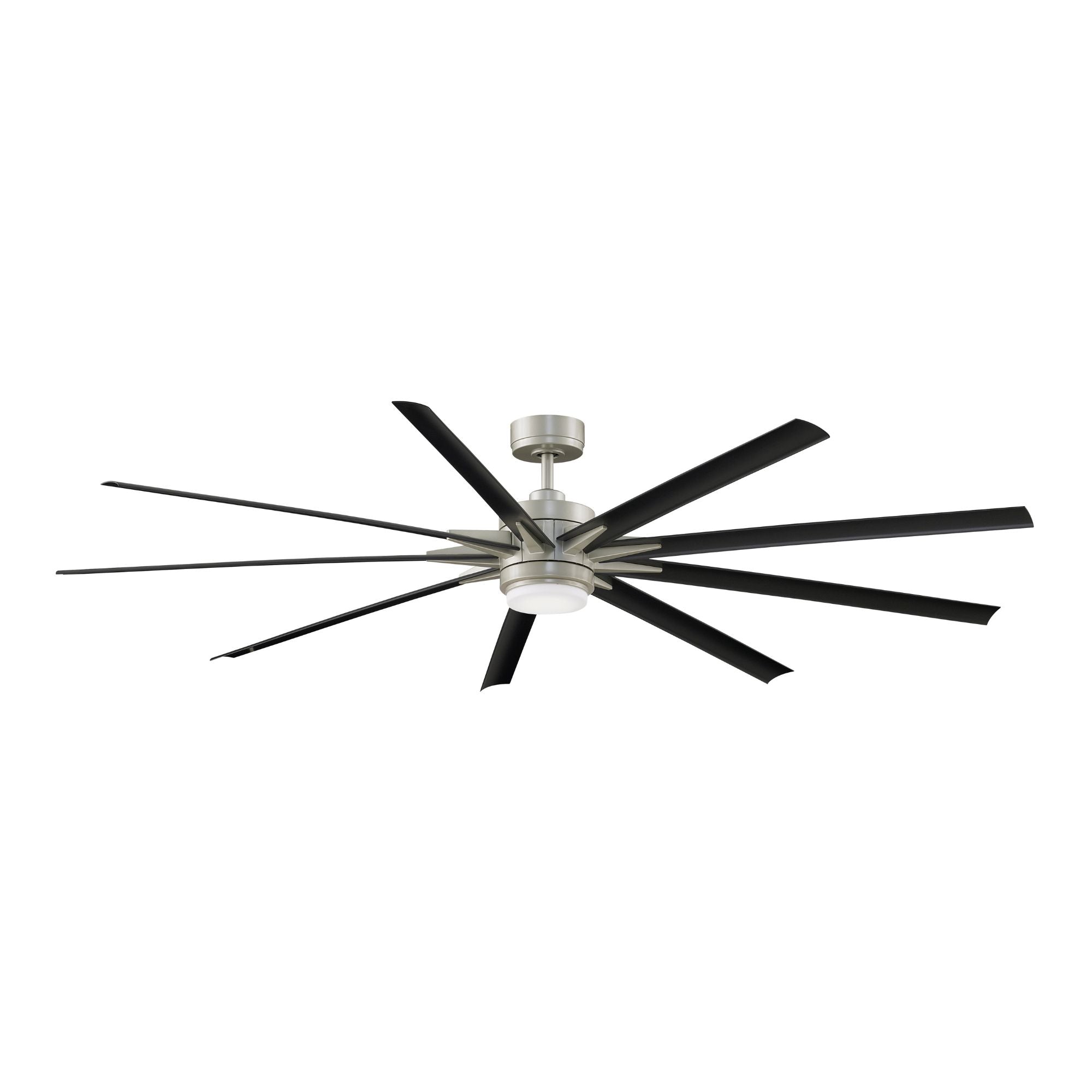 Odyn 84" Brushed Nickel Wet Rated Large LED Ceiling Fan with Remote