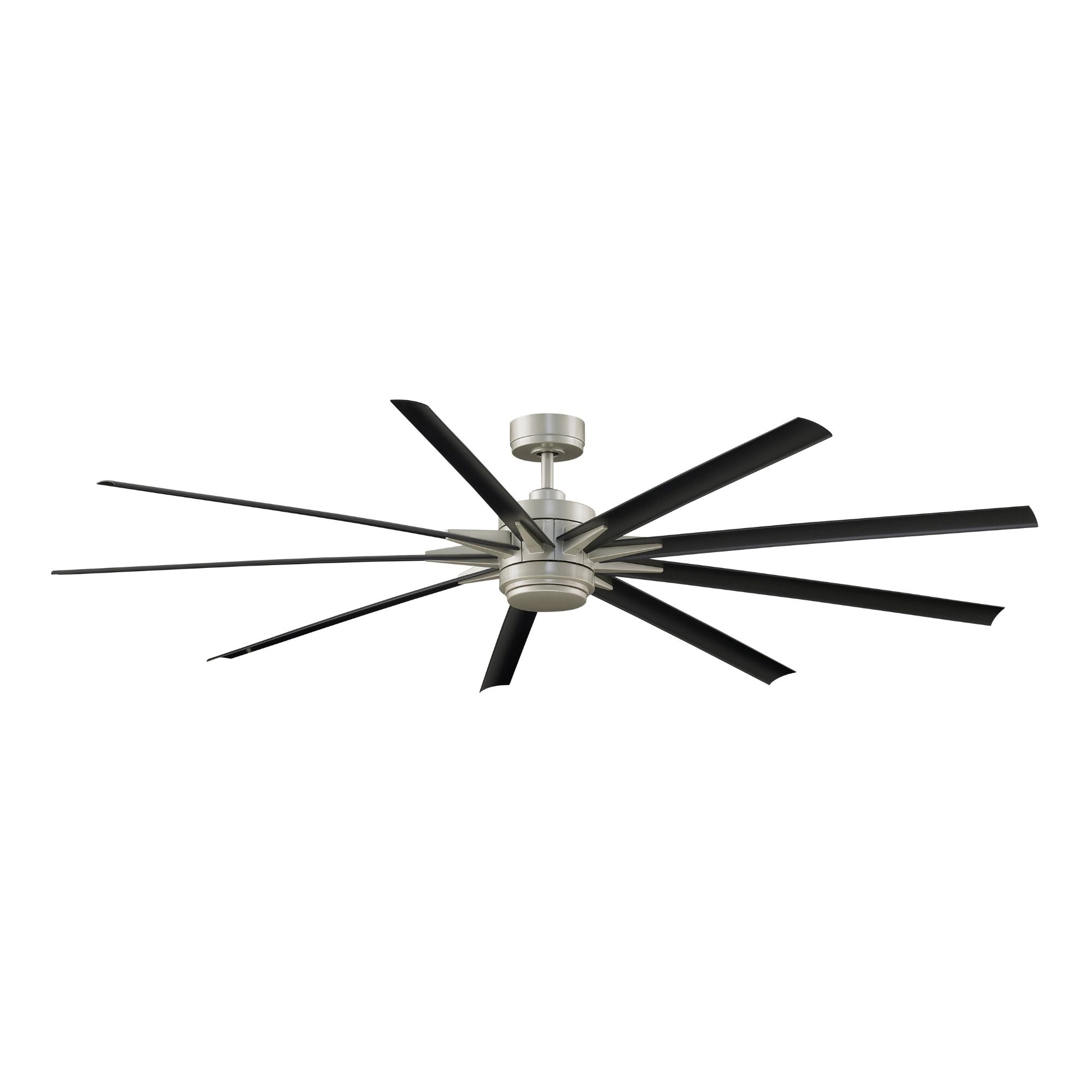 Odyn 84" Brushed Nickel Wet Rated Large LED Ceiling Fan with Remote
