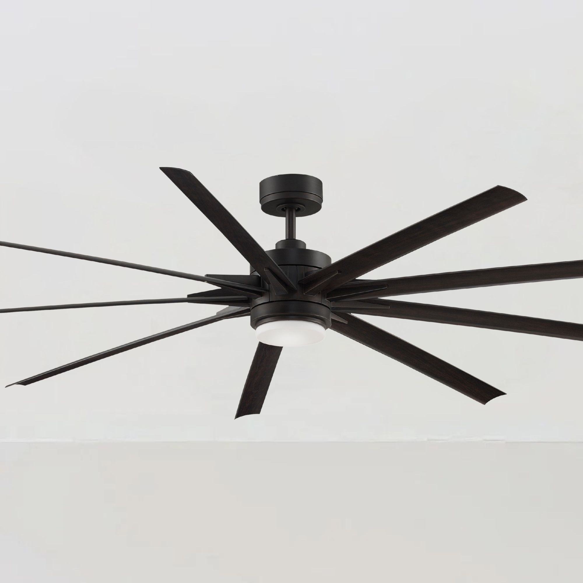 Odyn 84" Dark Bronze Wet Rated Large LED Ceiling Fan with Remote