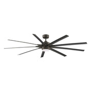 Odyn 84" Matte Greige Wet Rated Large LED Ceiling Fan with Remote