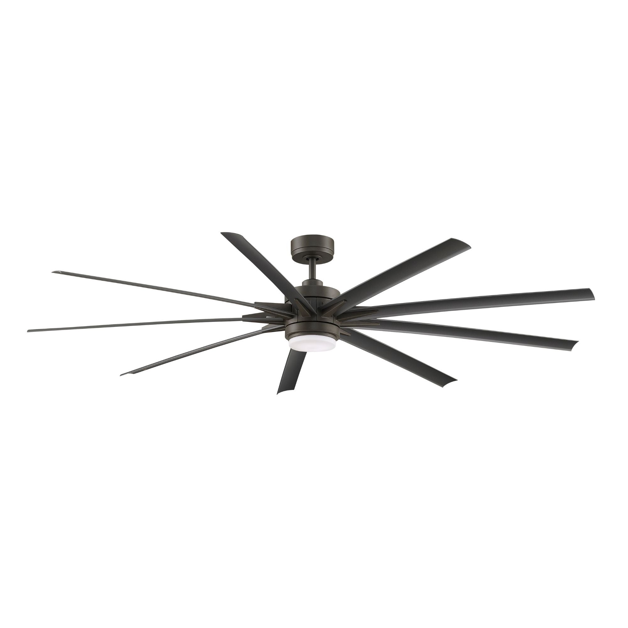 Odyn 84" Matte Greige Wet Rated Large LED Ceiling Fan with Remote