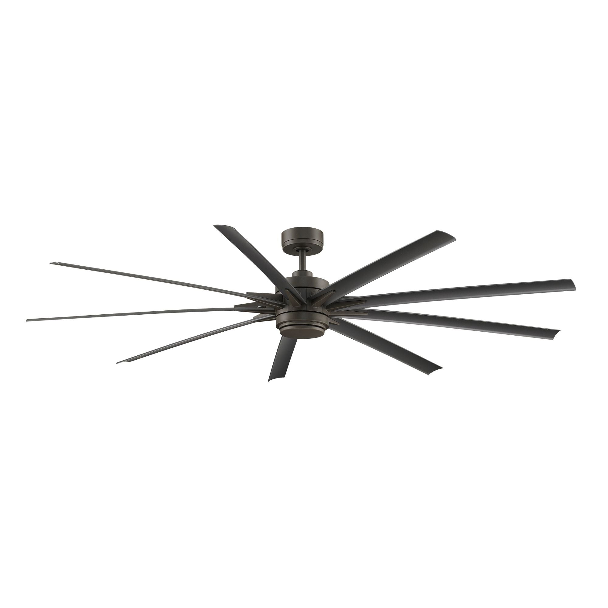 Odyn 84" Matte Greige Wet Rated Large LED Ceiling Fan with Remote