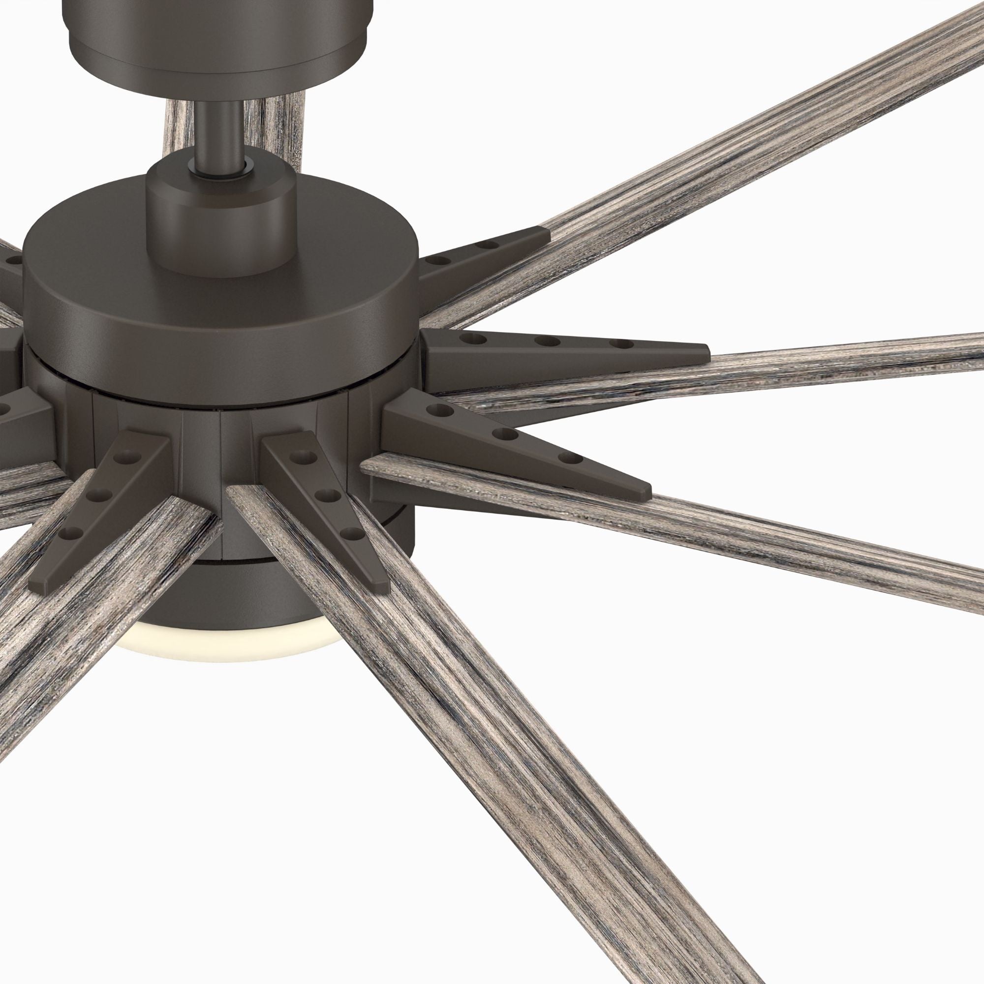 Odyn 84" Matte Greige Wet Rated Large LED Ceiling Fan with Remote