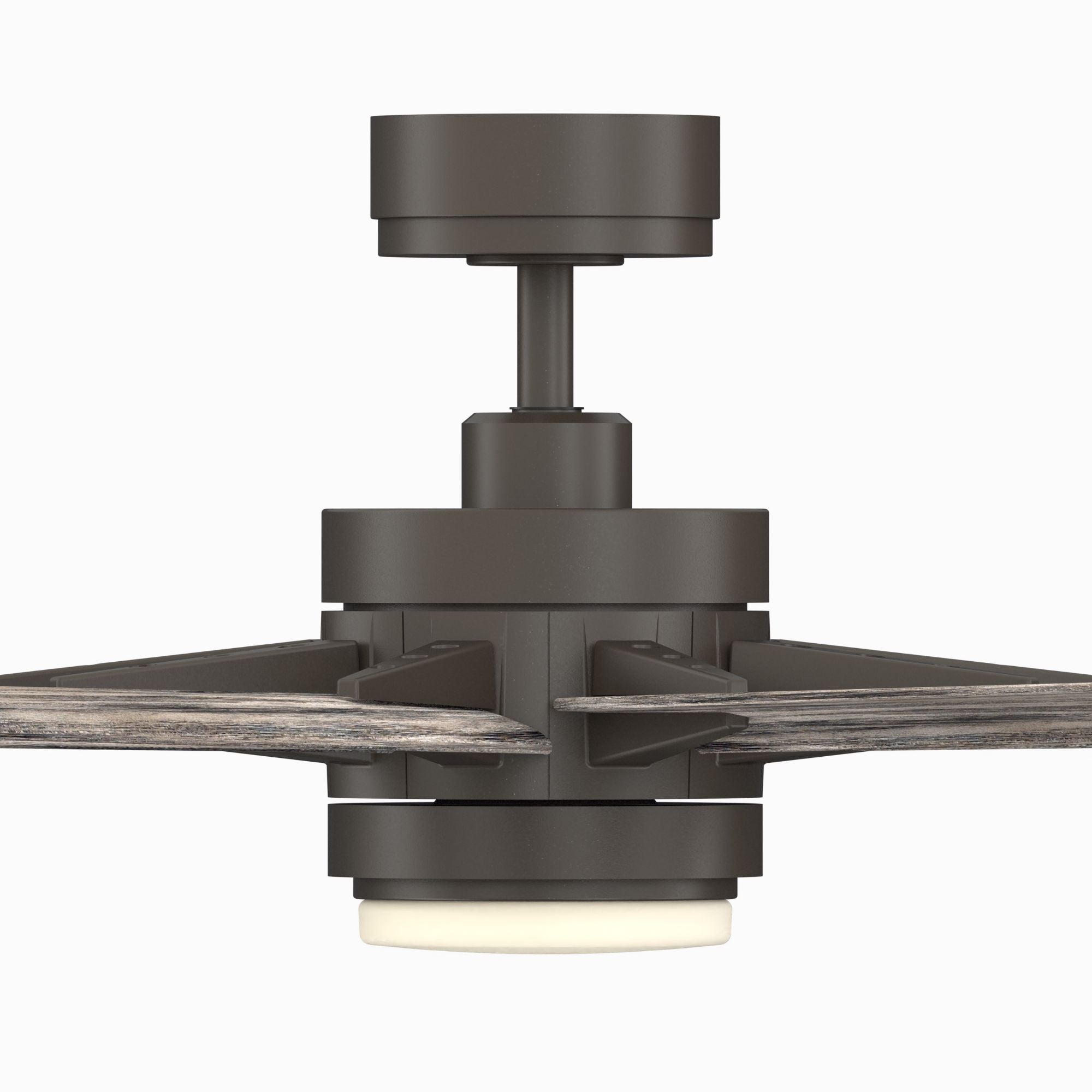 Odyn 84" Matte Greige Wet Rated Large LED Ceiling Fan with Remote