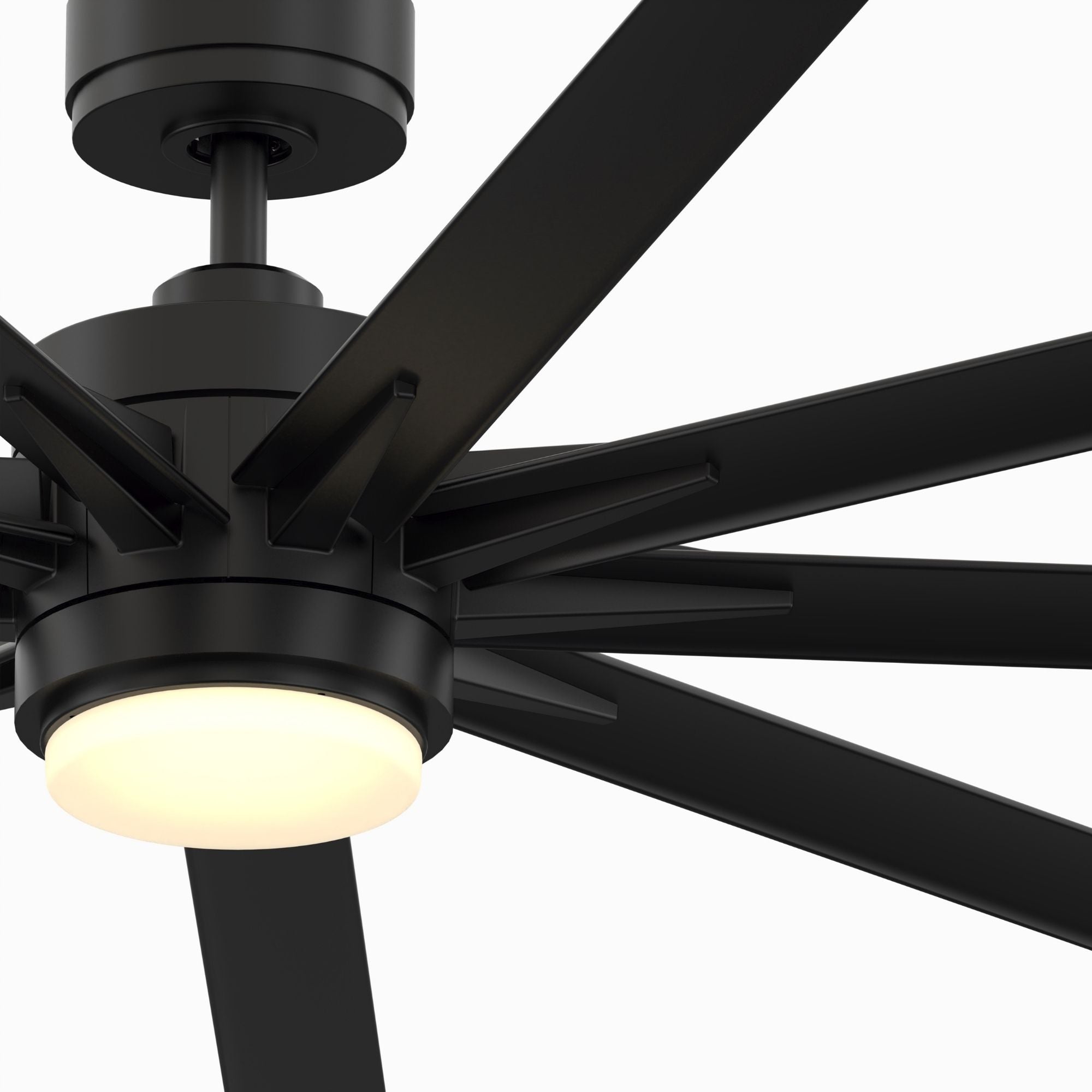 Odyn Custom Black Ceiling Fan Motor & Light, Blades Sold Separately