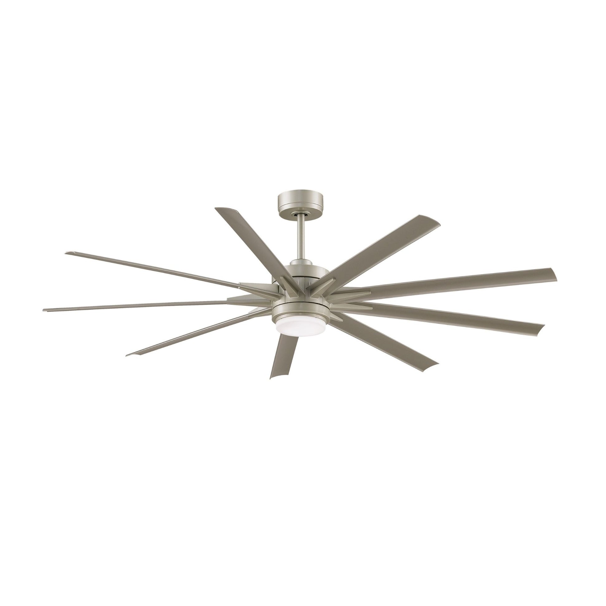 Odyn Custom Brushed Nickel Ceiling Fan Motor & Light, Blades Sold Separately - Bees Lighting
