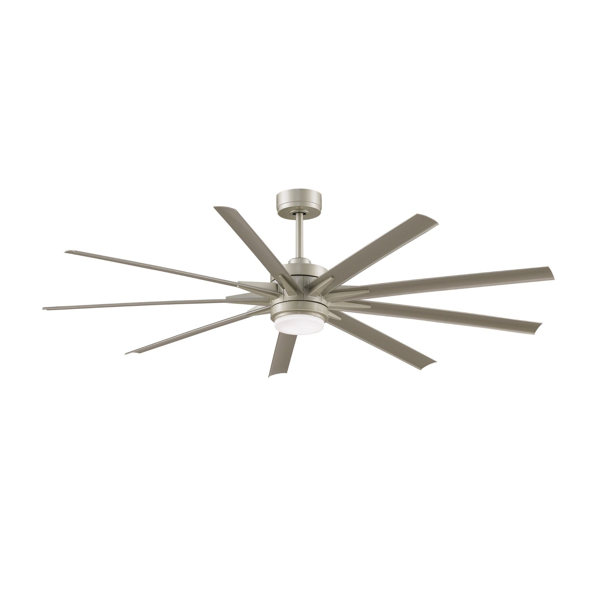 Odyn Custom Brushed Nickel Ceiling Fan Motor & Light, Blades Sold Separately - Bees Lighting