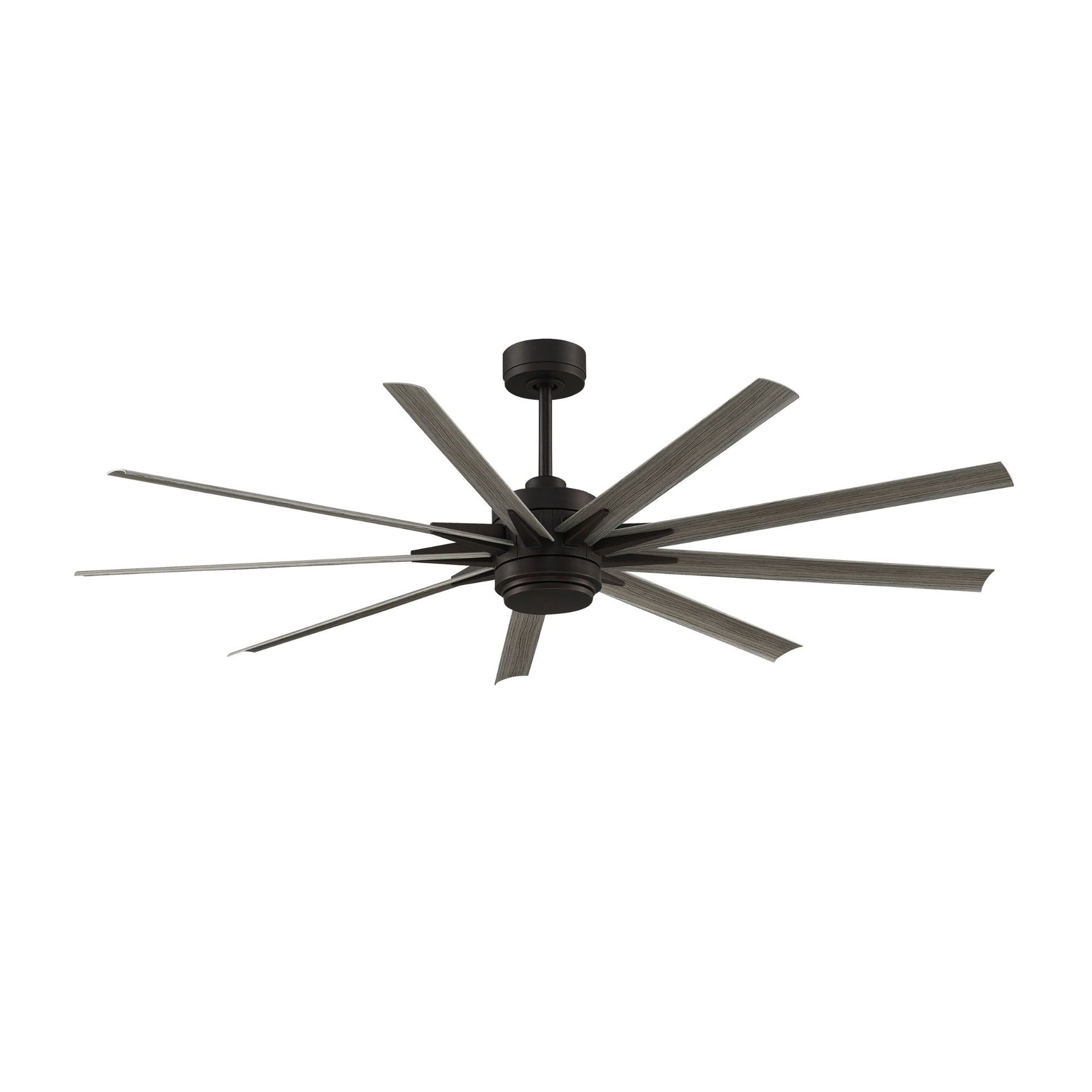 Odyn Custom Dark Bronze Ceiling Fan Motor & Light, Blades Sold Separately - Bees Lighting