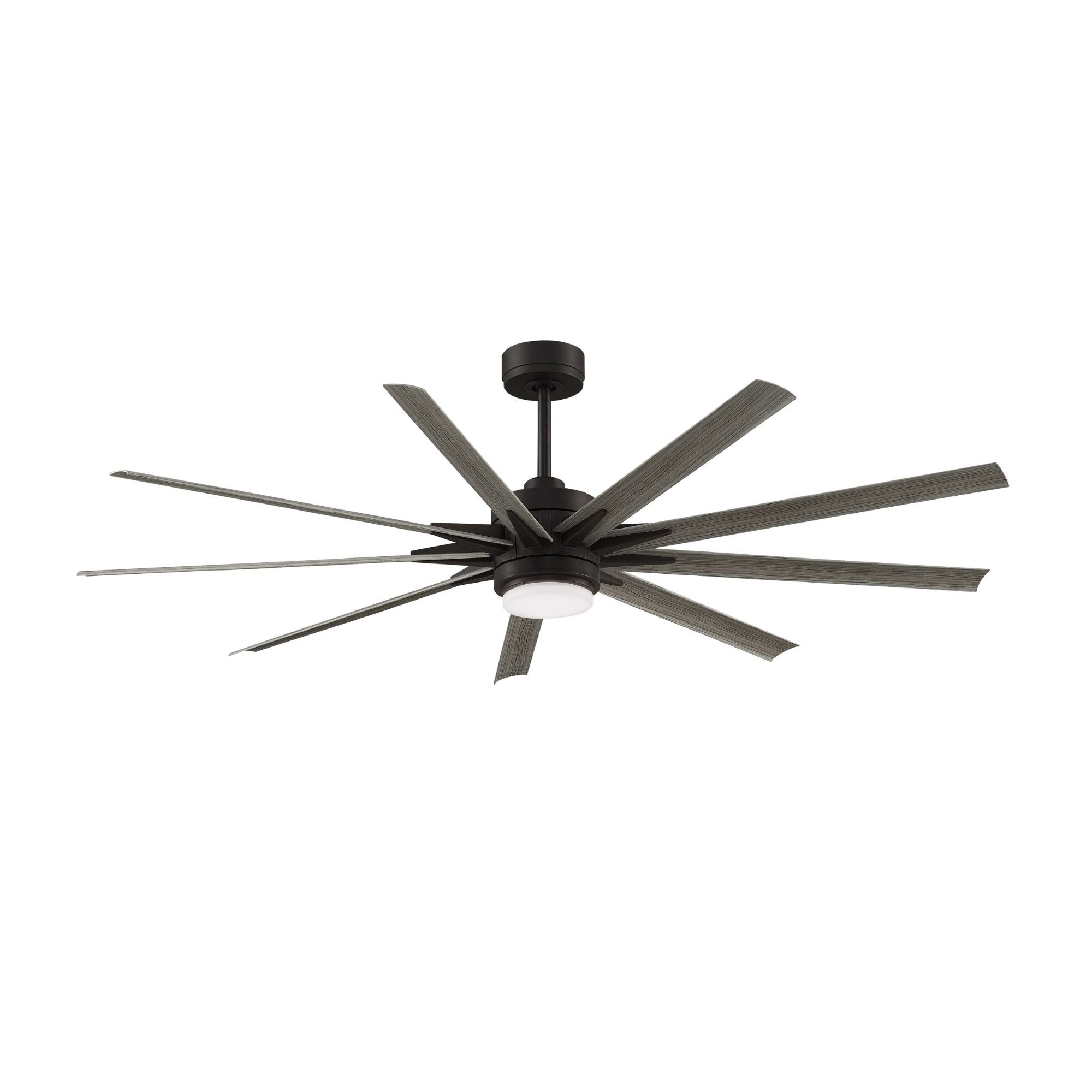 Odyn Custom Dark Bronze Ceiling Fan Motor & Light, Blades Sold Separately - Bees Lighting