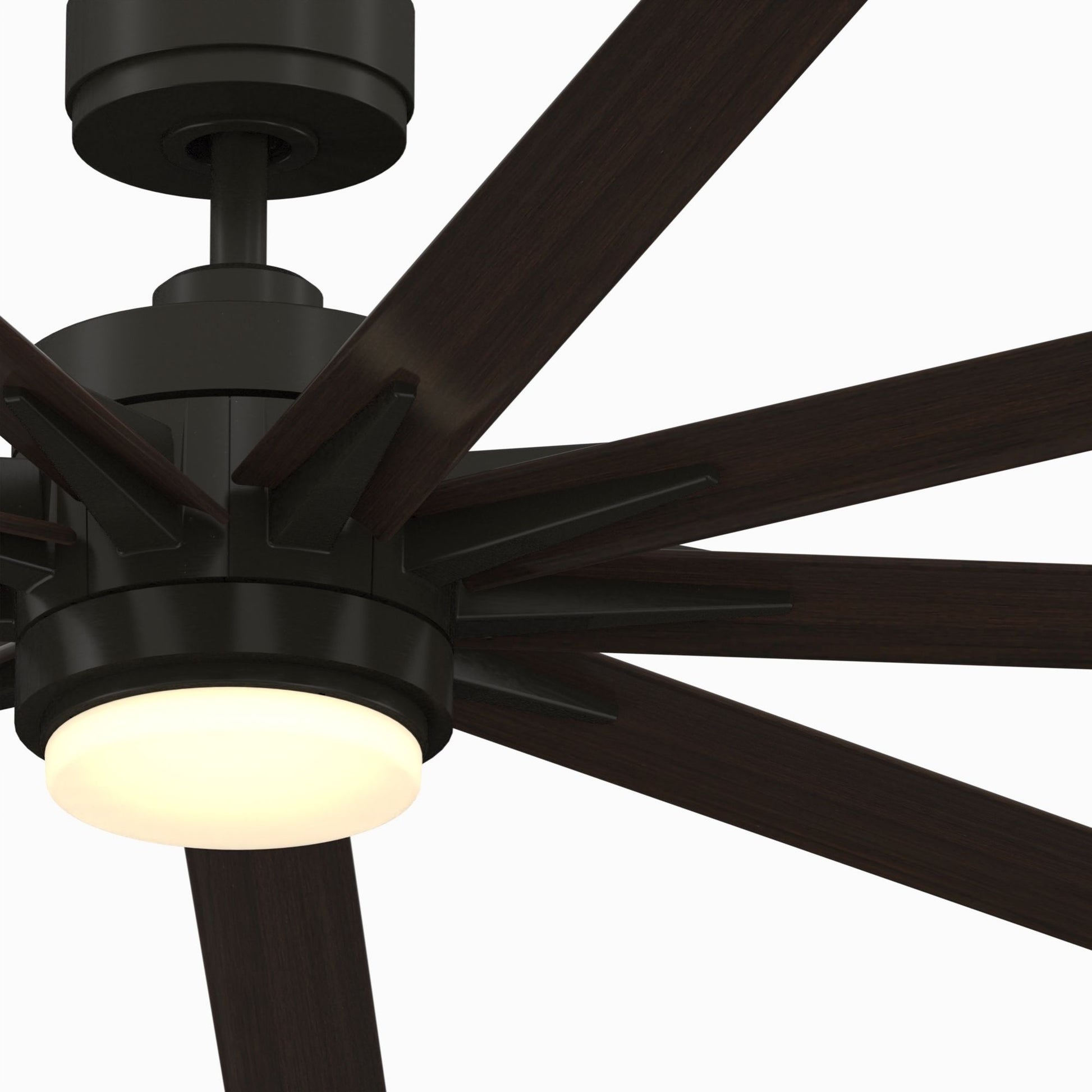Odyn Custom Dark Bronze Ceiling Fan Motor & Light, Blades Sold Separately - Bees Lighting