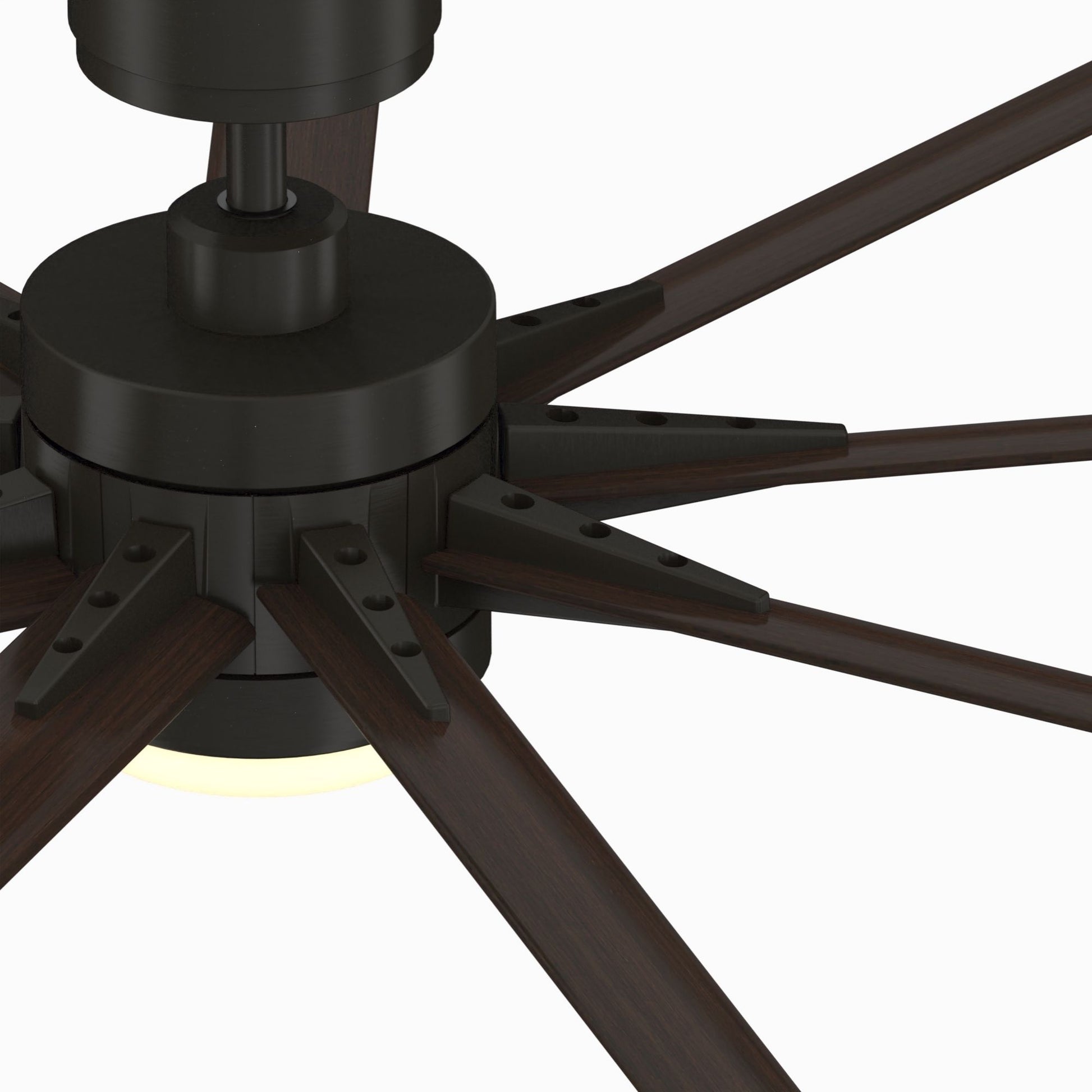 Odyn Custom Dark Bronze Ceiling Fan Motor & Light, Blades Sold Separately - Bees Lighting