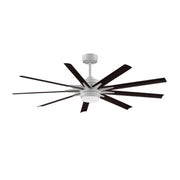 Odyn Custom Matte White Ceiling Fan Motor & Light, Blades Sold Separately