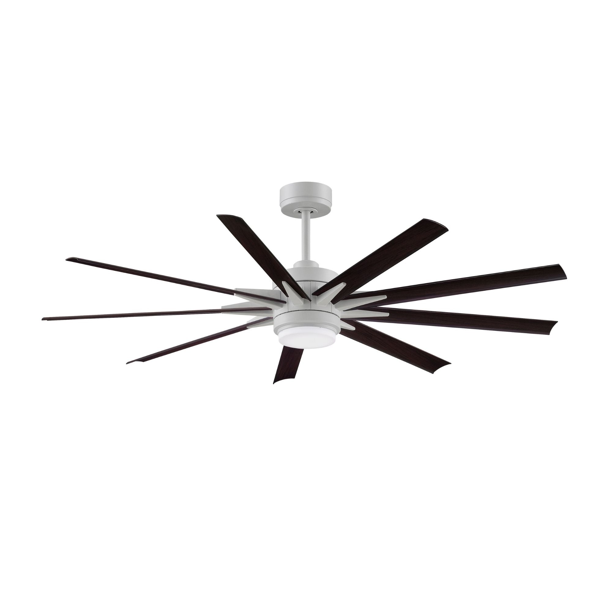 Odyn Custom Matte White Ceiling Fan Motor & Light, Blades Sold Separately