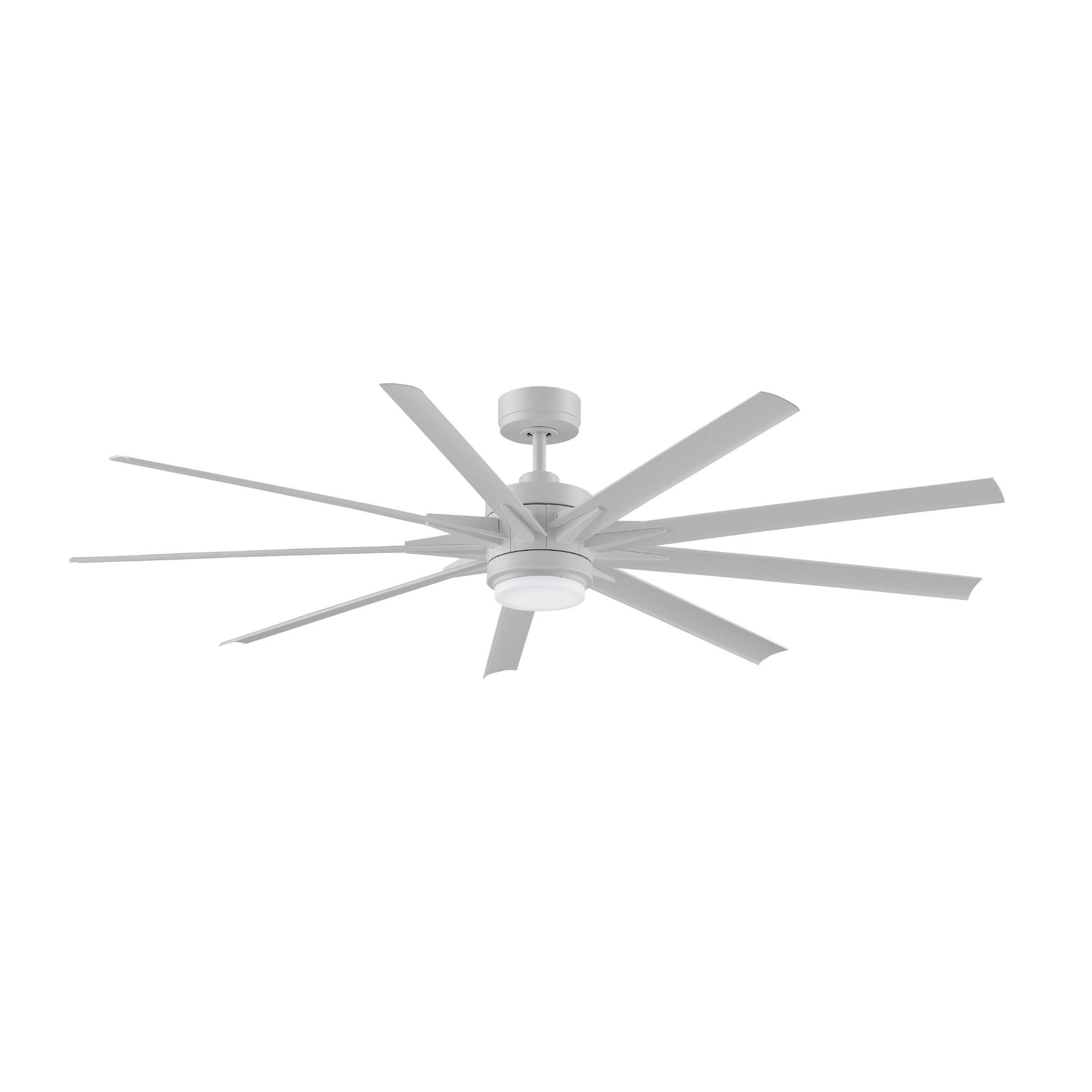 Odyn Custom Matte White Ceiling Fan Motor & Light, Blades Sold Separately