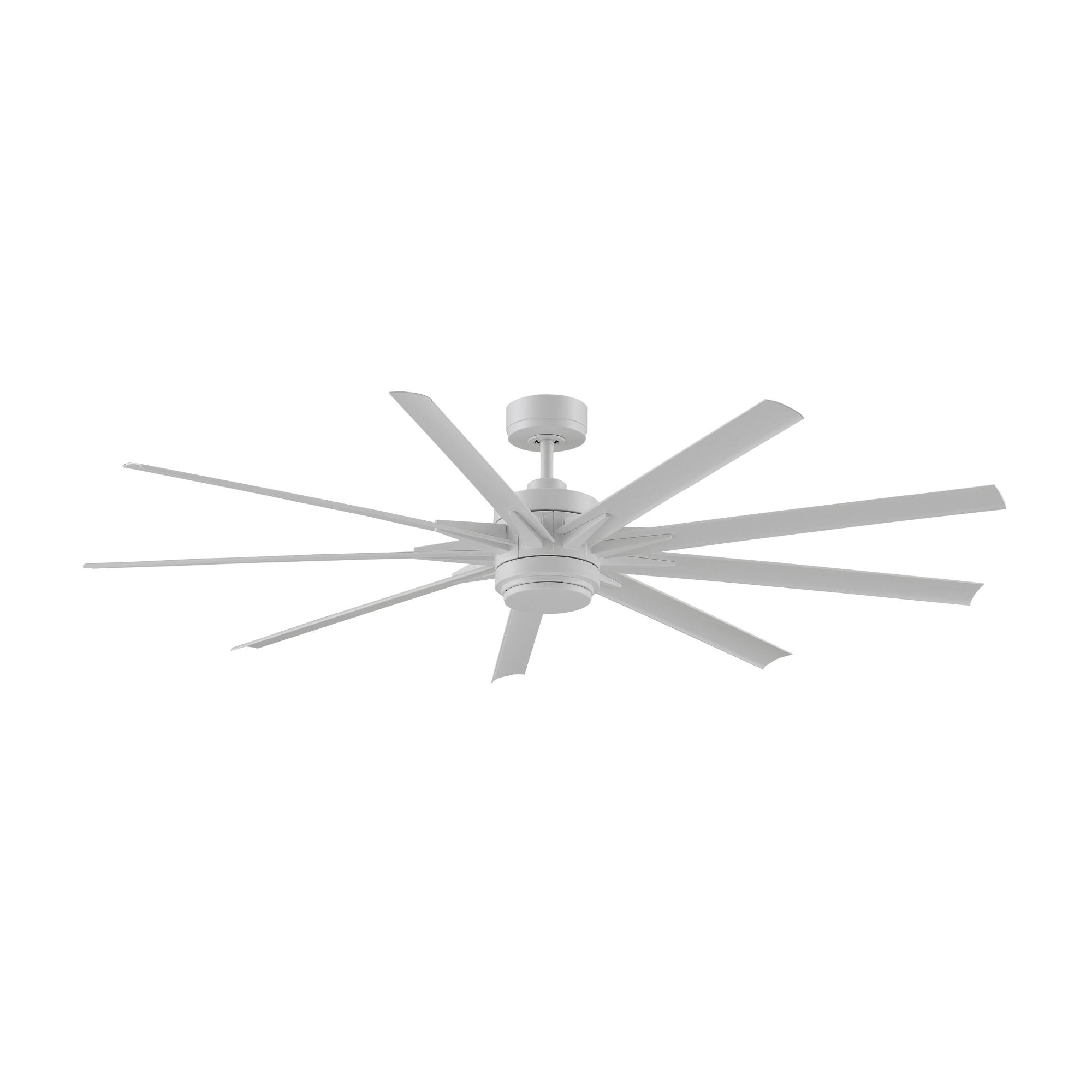 Odyn Custom Matte White Ceiling Fan Motor & Light, Blades Sold Separately