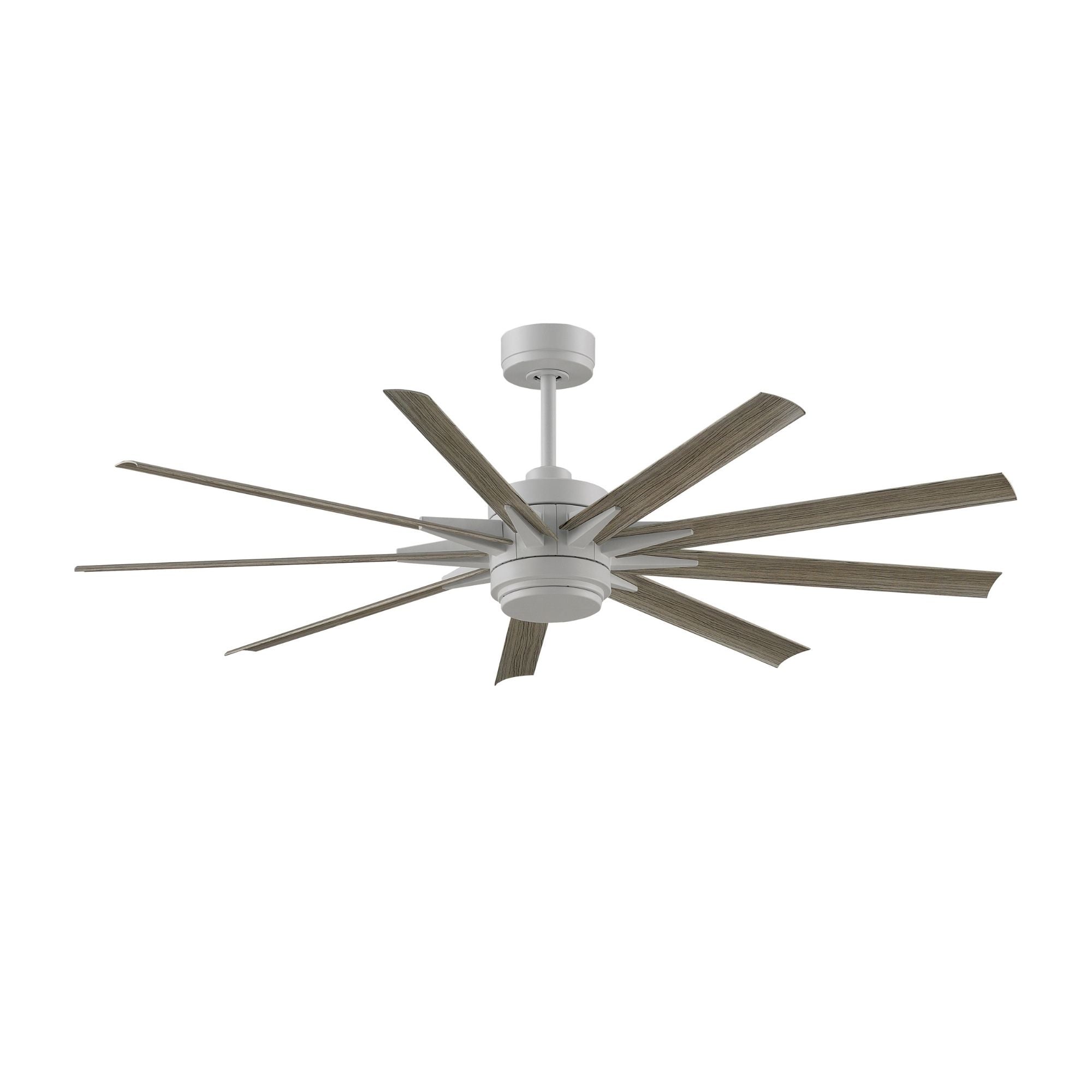 Odyn Custom Matte White Ceiling Fan Motor & Light, Blades Sold Separately