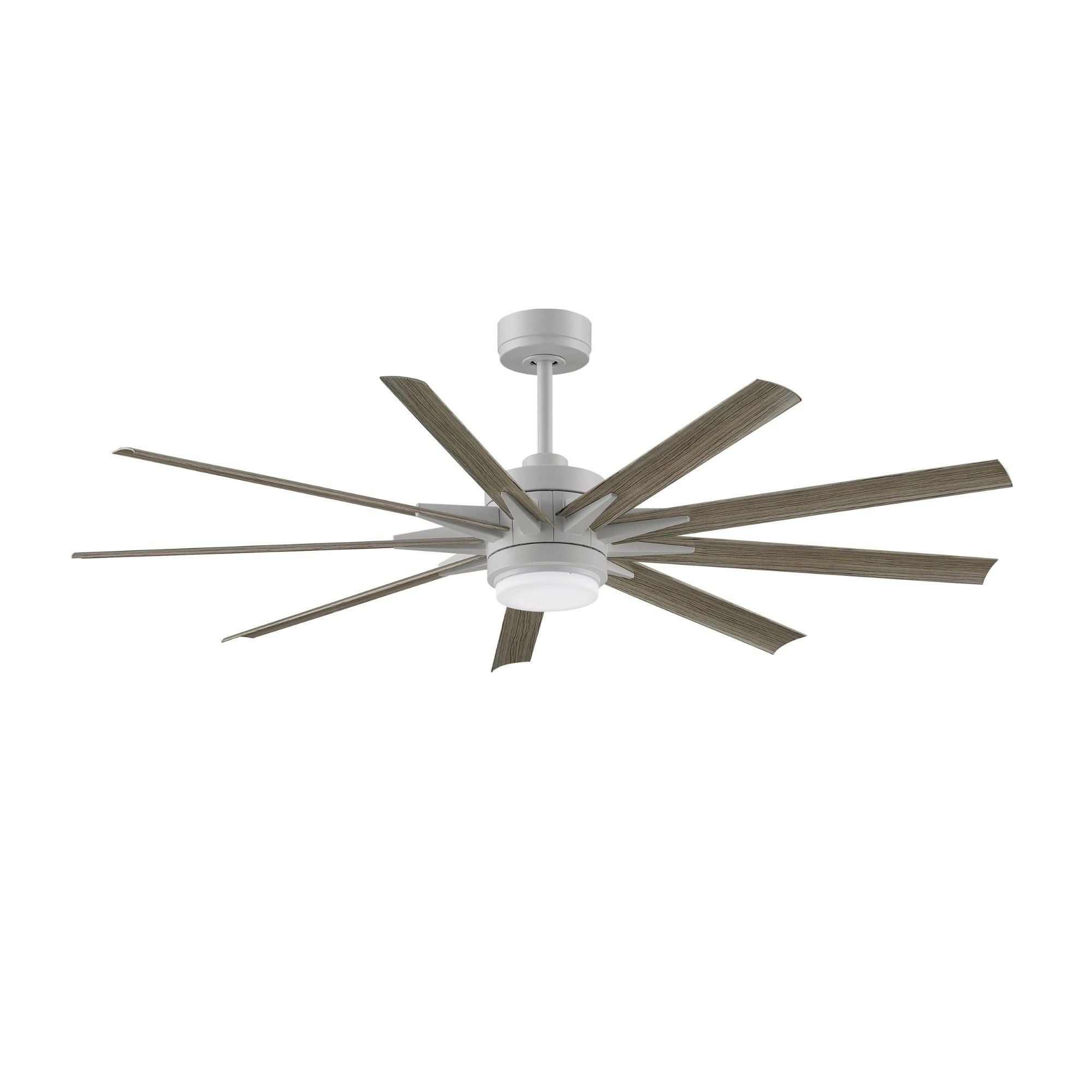 Odyn Custom Matte White Ceiling Fan Motor & Light, Blades Sold Separately