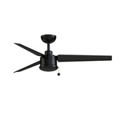 PC/DC NL 52" Outdoor Black Ceiling Fan with Pull Chain