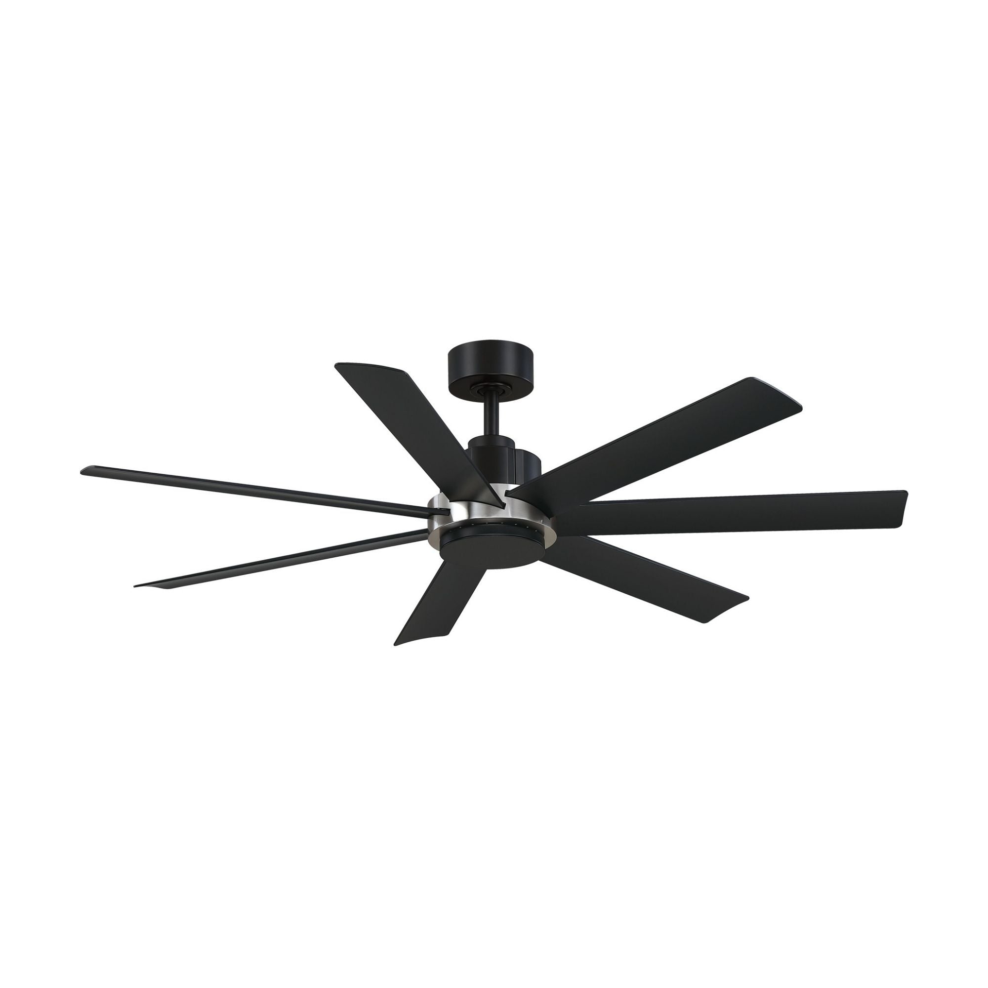 Pendry 56" Black and Brushed Nickel Damp Rated Ceiling Fan with Remote